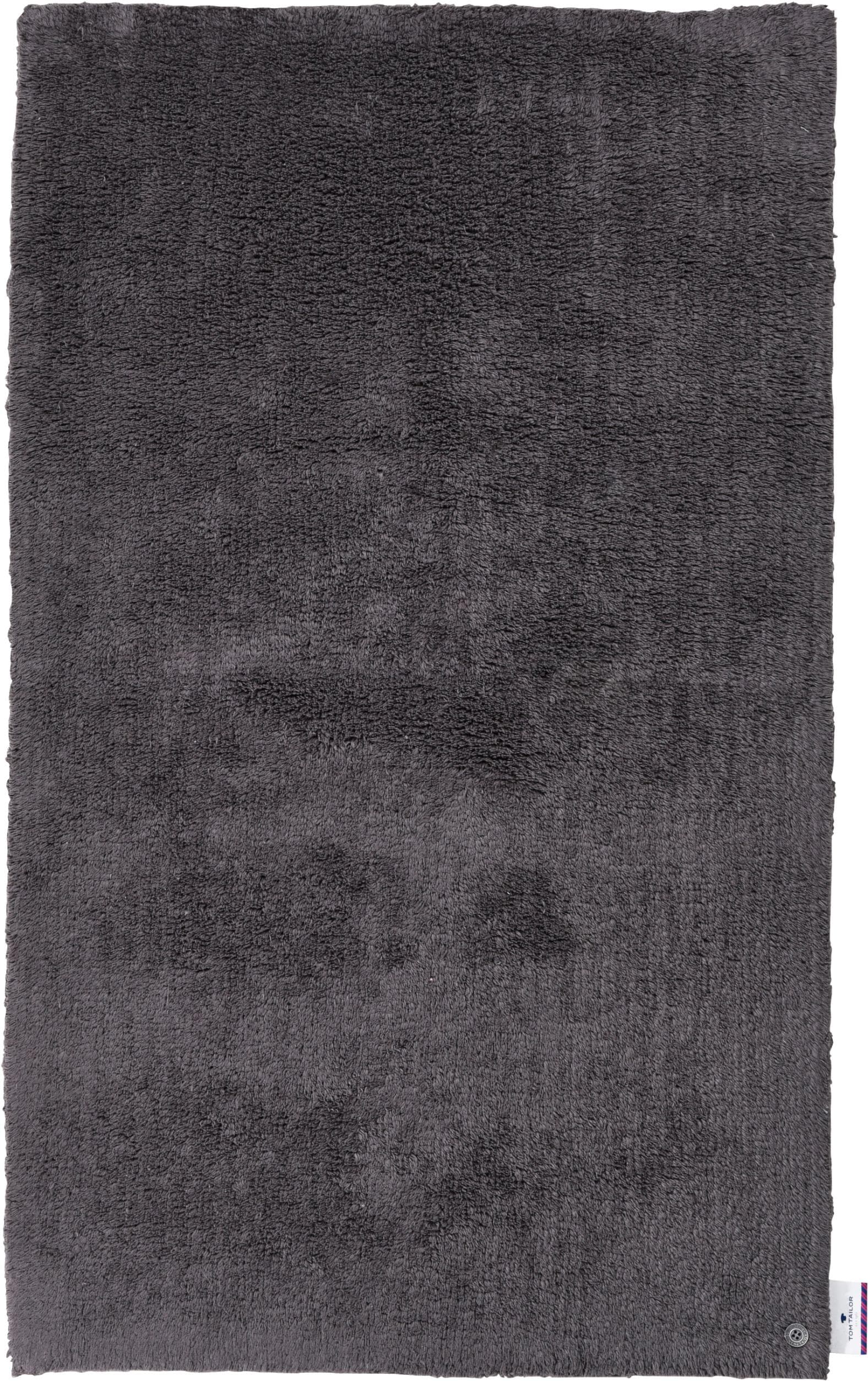 TOM TAILOR HOME Cotton Double Uni Badematte Grau 60x60 cm
