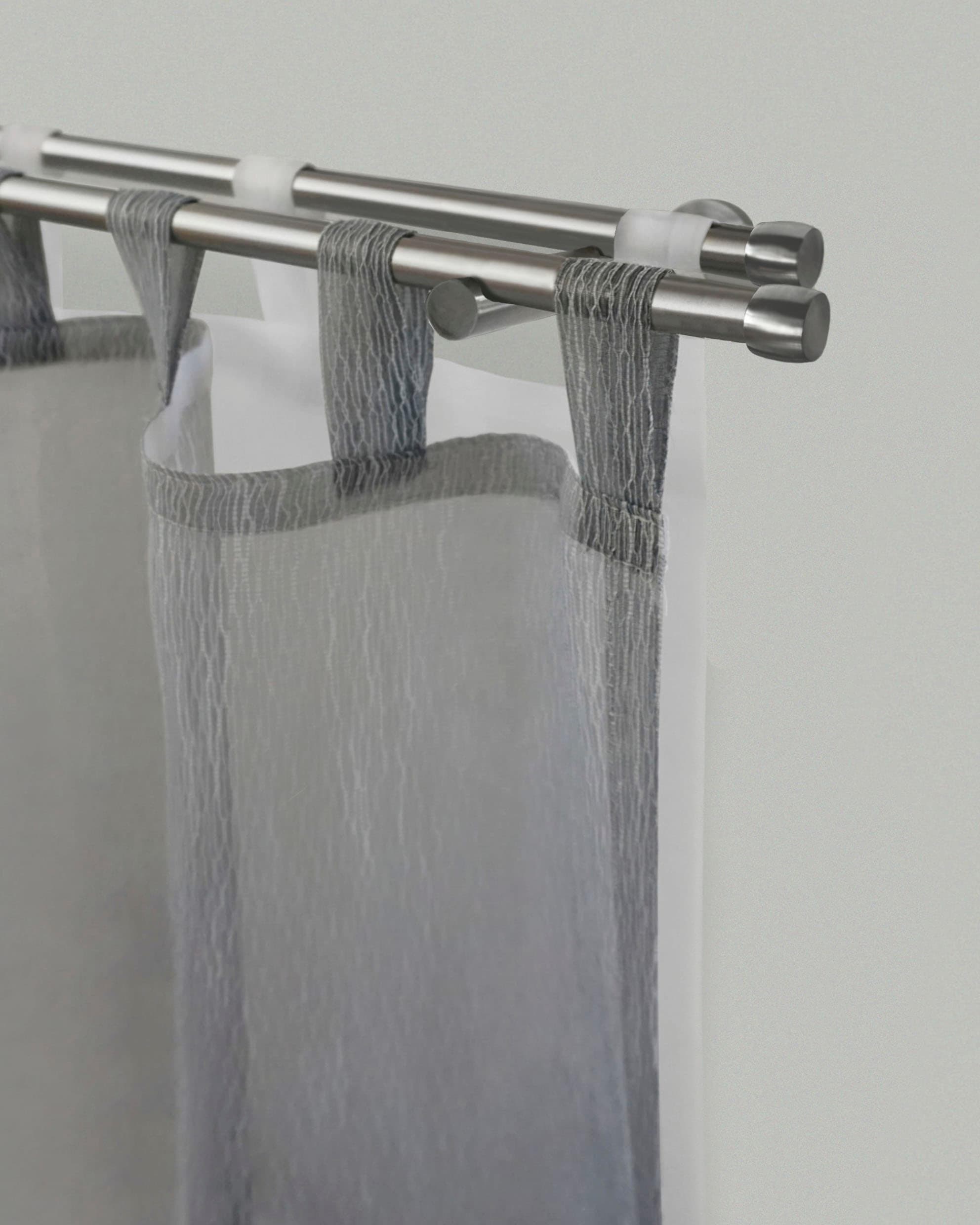Gardinenstange GARESA "KAPPE" Silber Metall Verlängerbar