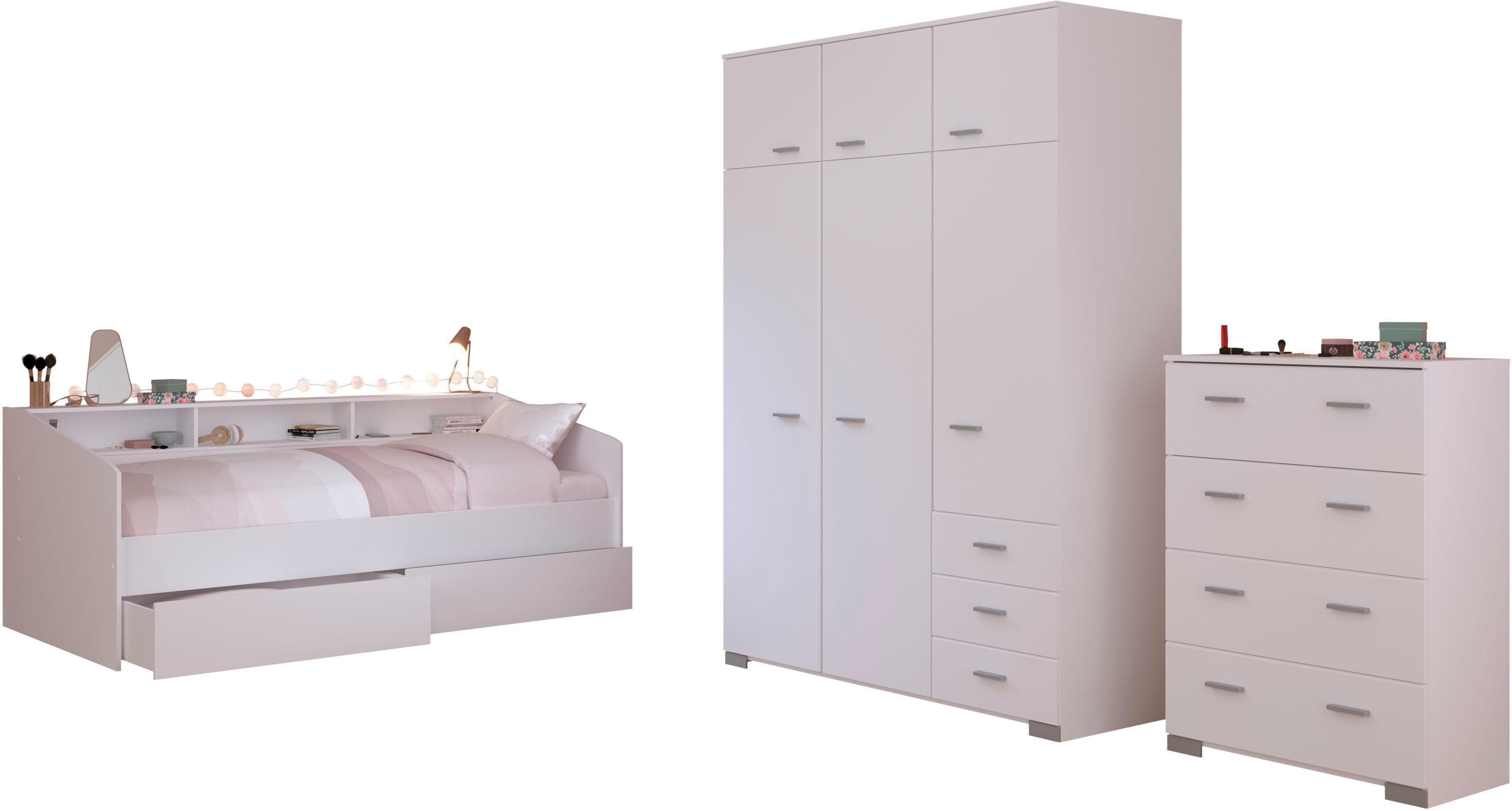 Parisot Jugendzimmer-Set Sleep 41 Weiß 4-tlg. mit Stauraumbett