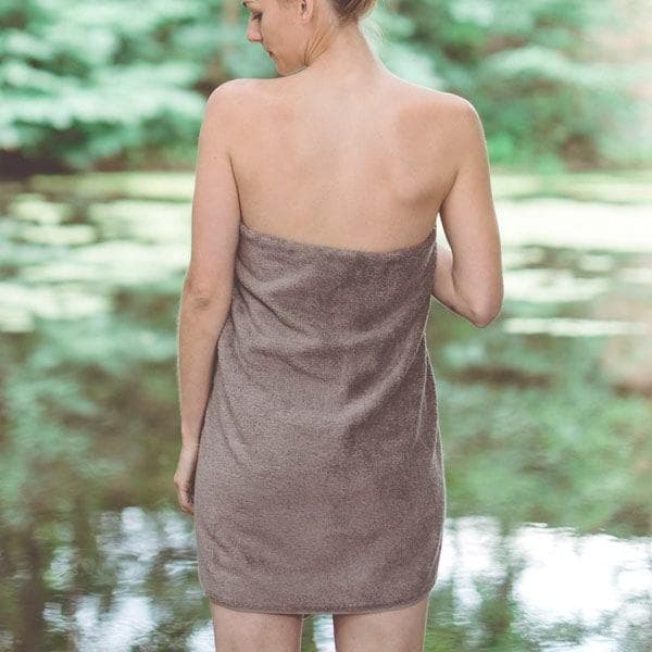 Framsohn Fun Uni Saunatuch Taupe 100% Baumwolle Walkfrottier
