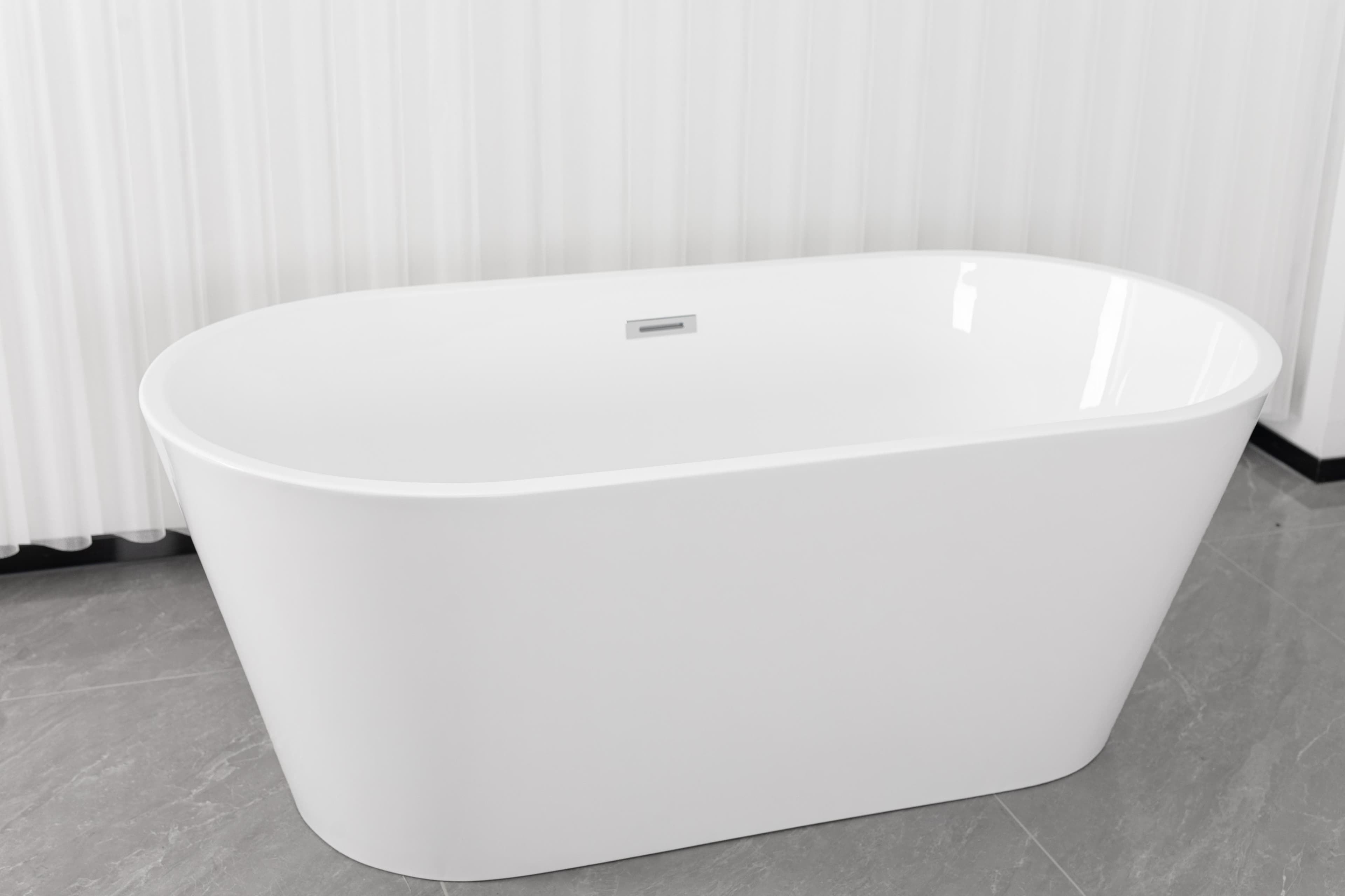 SANOTECHNIK Badewanne YORK Freistehend Oval Weiß Acryl