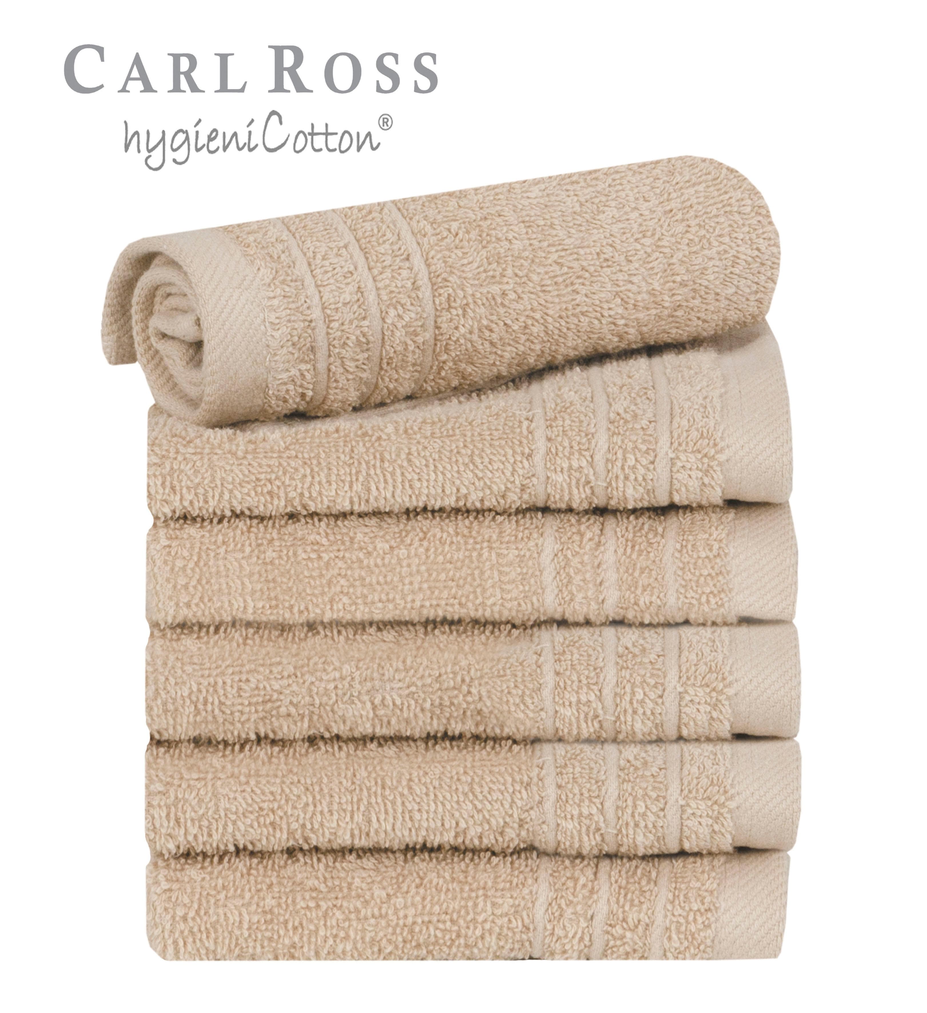 CARL ROSS Seiftuch HygieniCotton Beige 30x30cm Baumwolle