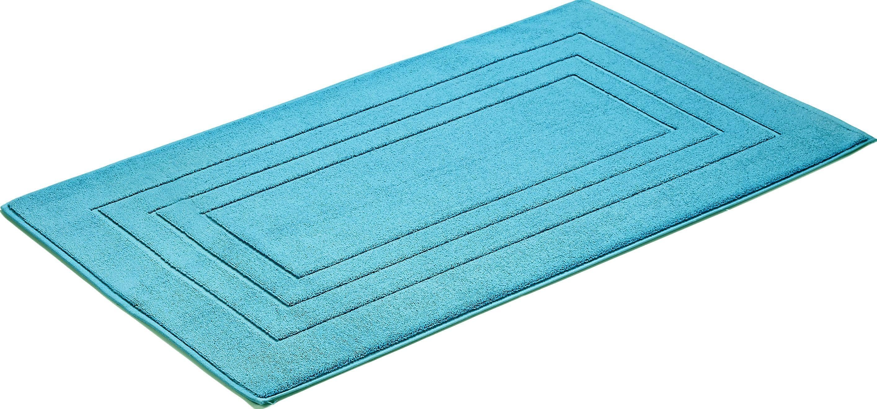 Vossen Feeling Badematte Turquoise Baumwolle Hoch-Tief Effekt