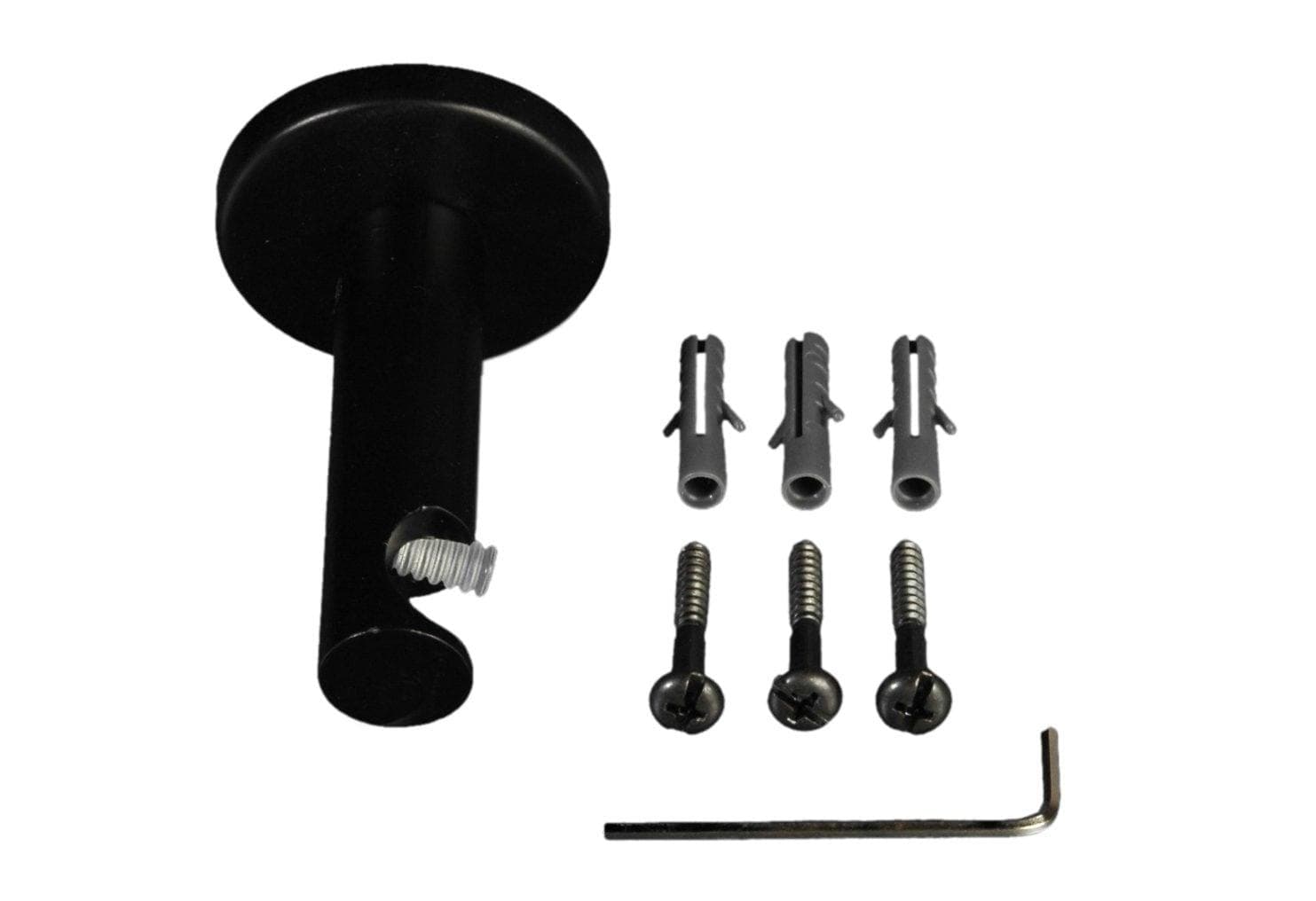 LIEDECO Gardinenstangenhalter Schwarz Ø 16 cm