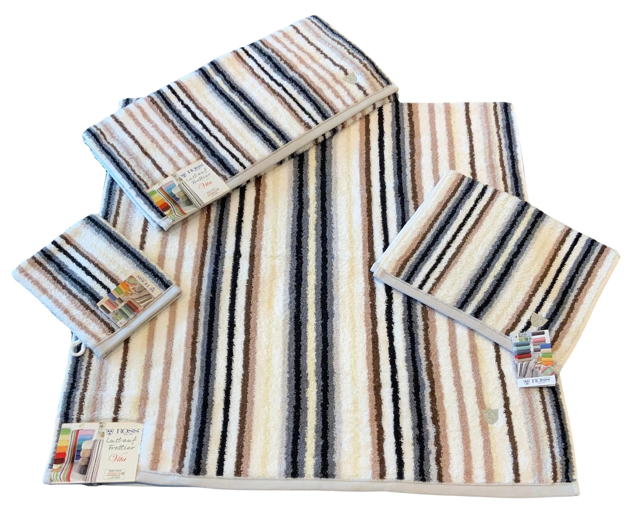 ROSS Saunatuch Multicolor Anthrazit Frottier Baumwolle