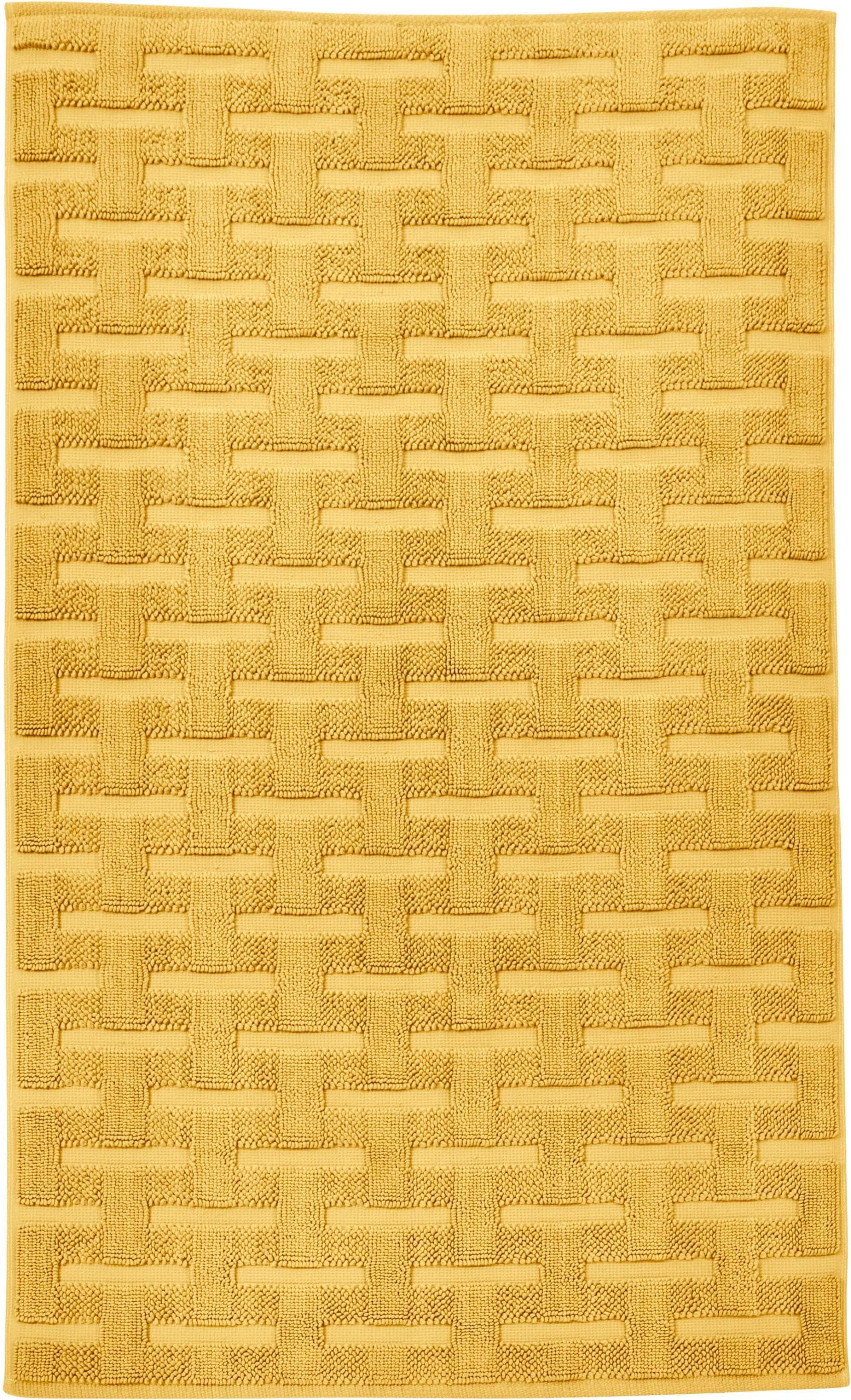 DONE. Delia Badematte Gold Hoch-Tief Effekt Baumwolle