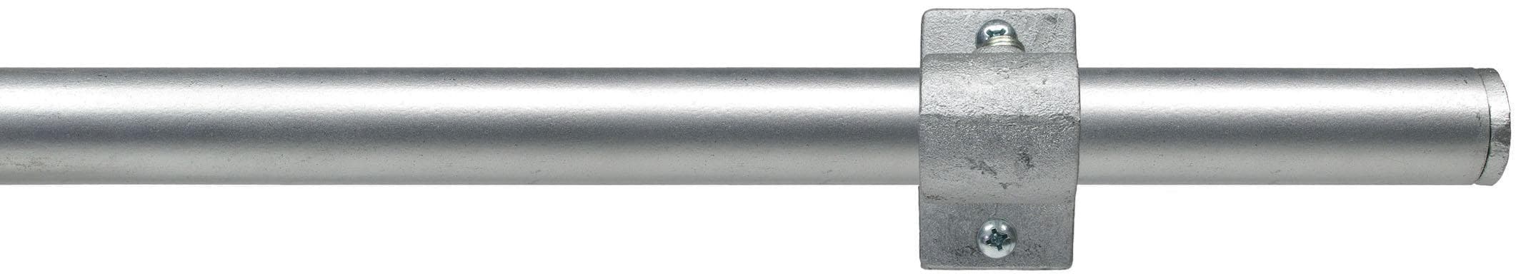LIEDECO Gardinenstange Industrial Silber Metall 28mm