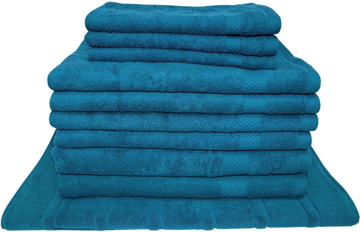 Handtuch Set DYCKHOFF Planet 10-tlg. Blau Frottier 100% Baumwolle