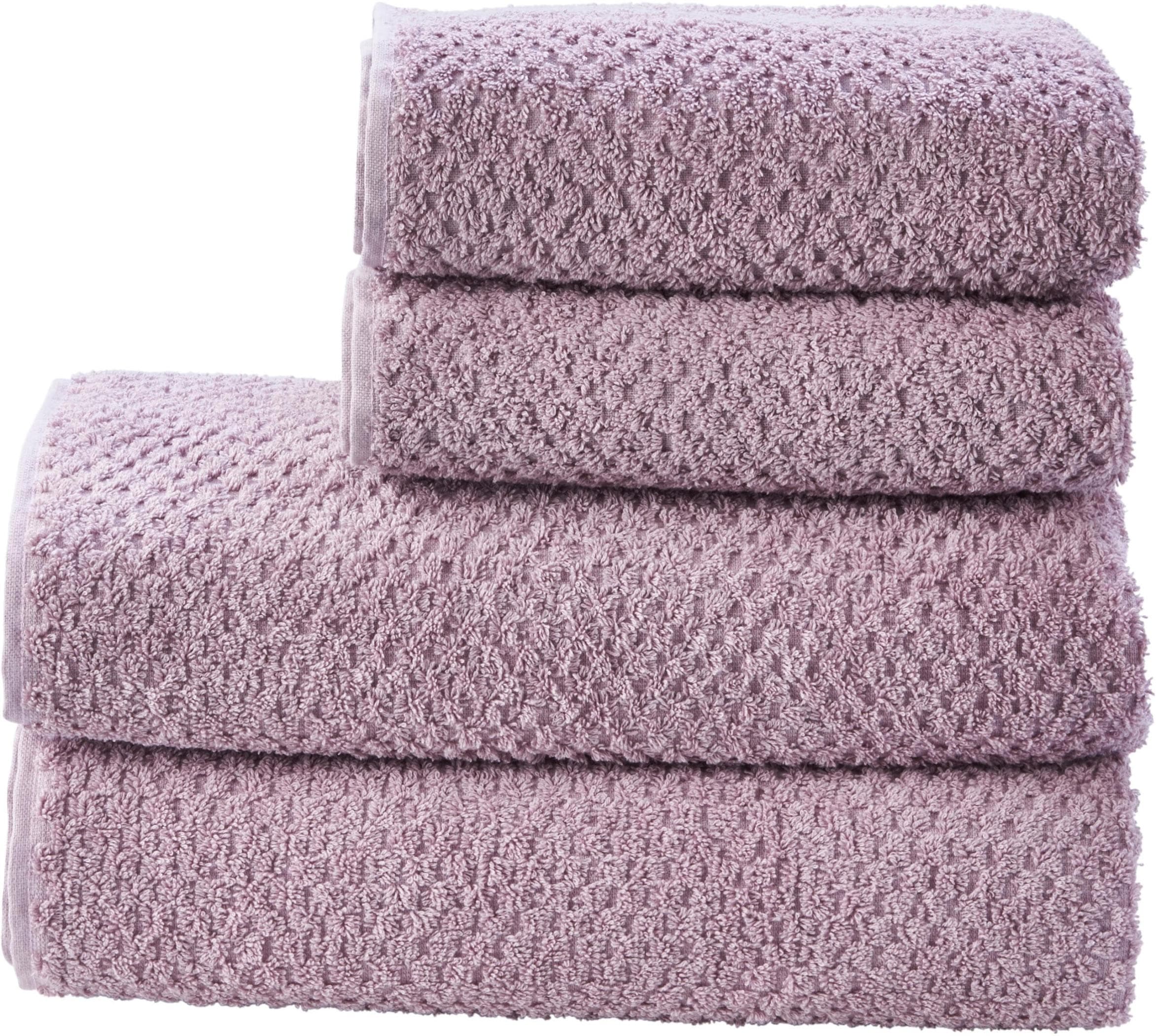 done. Handtuch Set Provence Honeycomb Altrosa 4-tlg. Waben-Optik