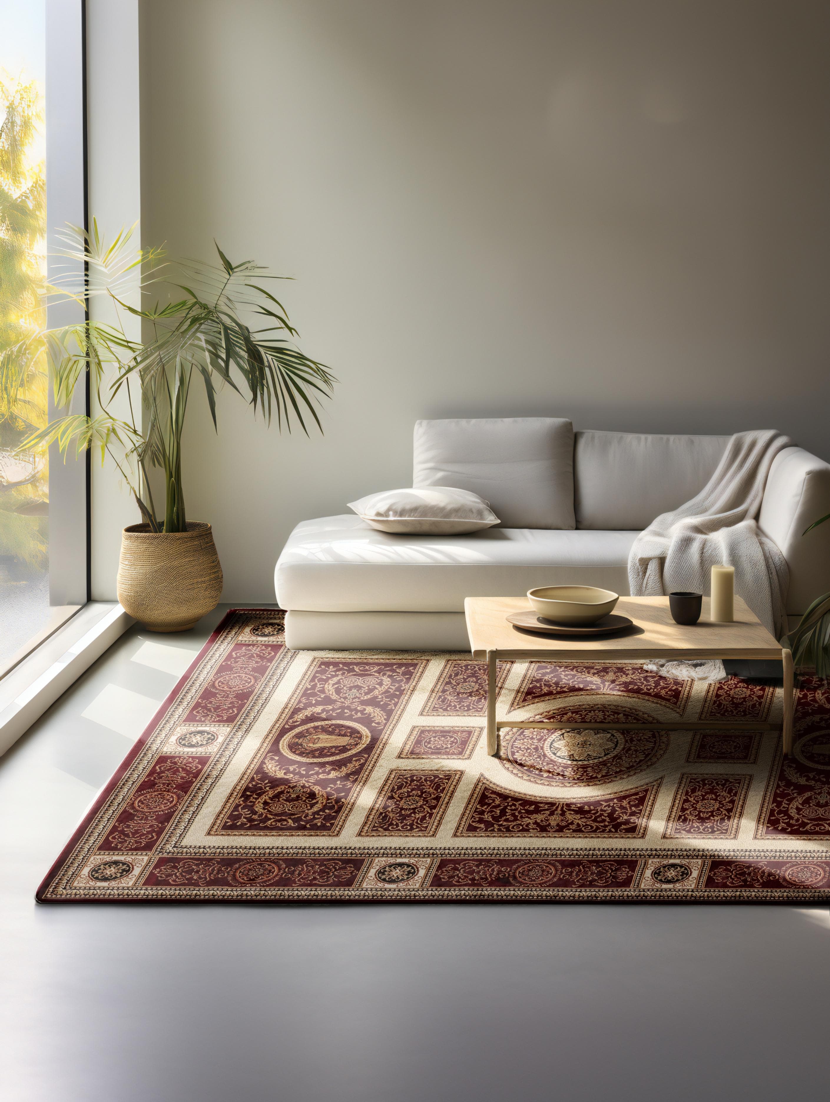 NORTHRUGS Teppich Guzara Rot Orientalisch Polypropylen