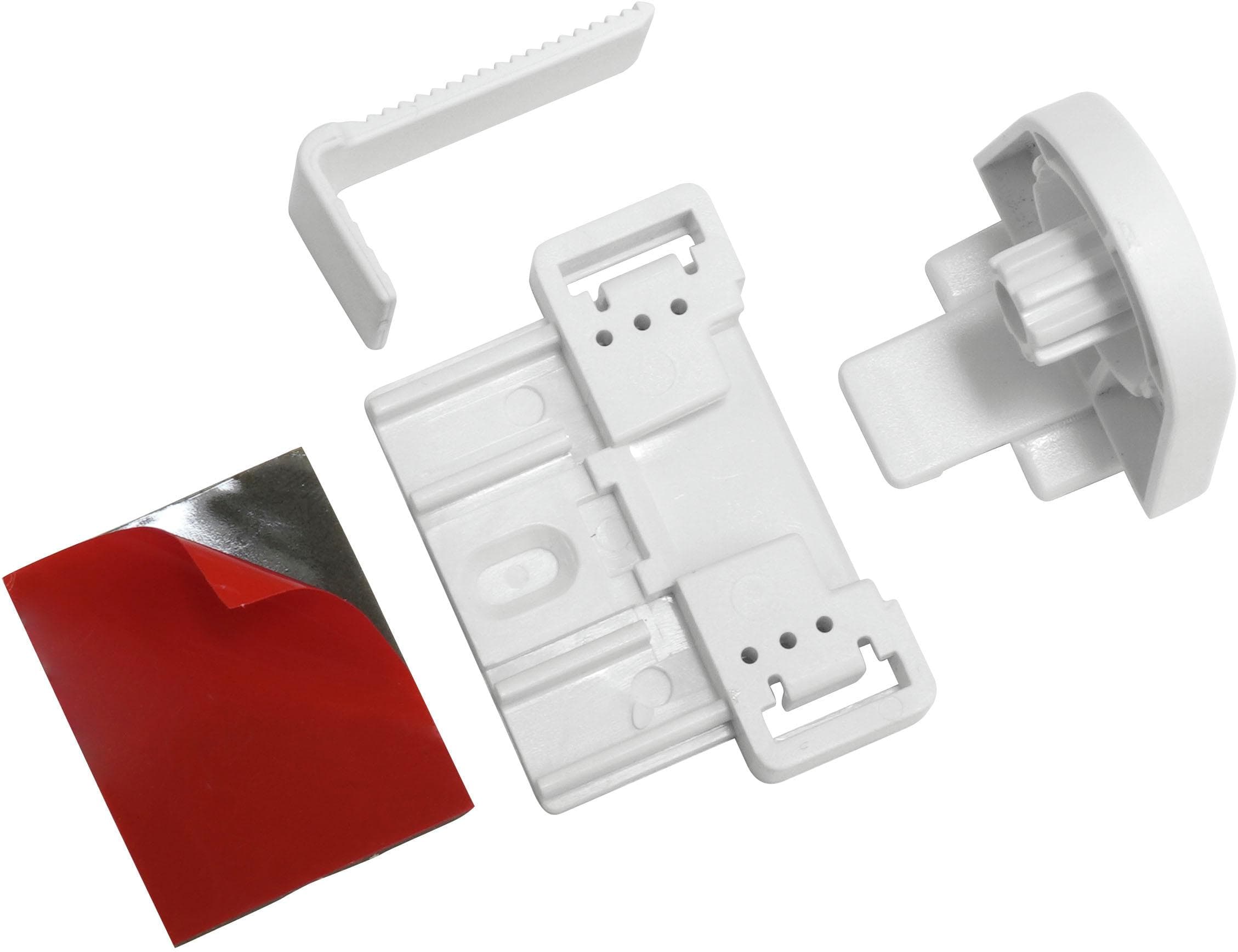 GARDINIA EASYFIX EF-1 Klebe-/Klemmset Weiß Kunststoff
