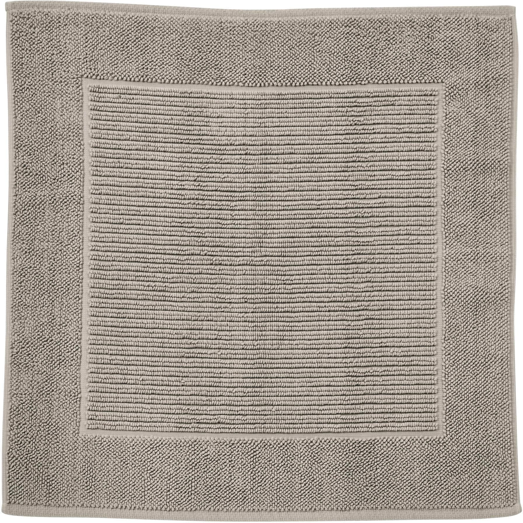 DONE. Badematte Damian Taupe Hoch-Tief Effekt Baumwolle