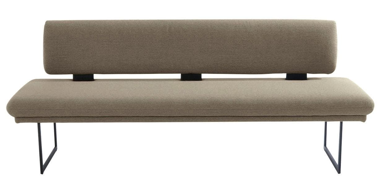 K+W Komfort & Wohnen Polsterbank Longbeach Beige Metallkufen