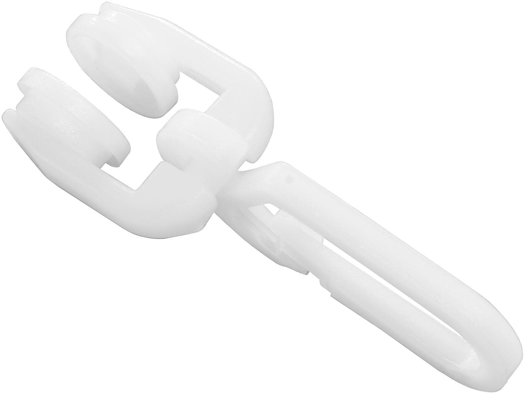 GARDINIA Gardinenring T-Rollringe mit Faltenlegehaken Weiß 20 Stk T-Schiene