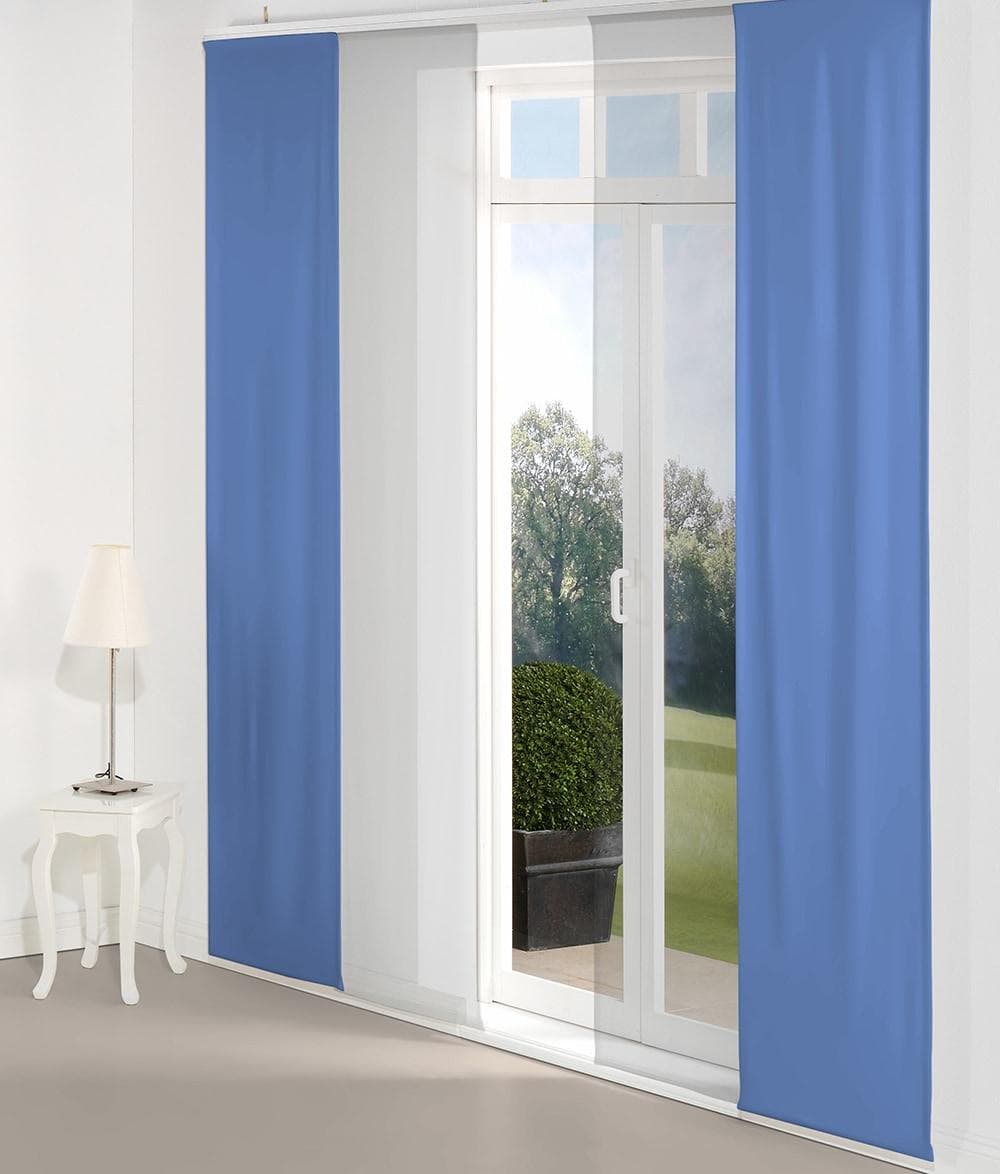 Schiebegardine WIRTH "Dim out" Blau Polyester