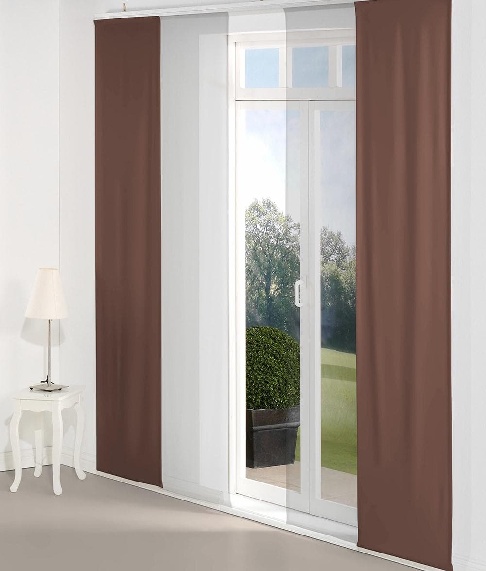 WIRTH Schiebegardine Dim Out Braun Polyester