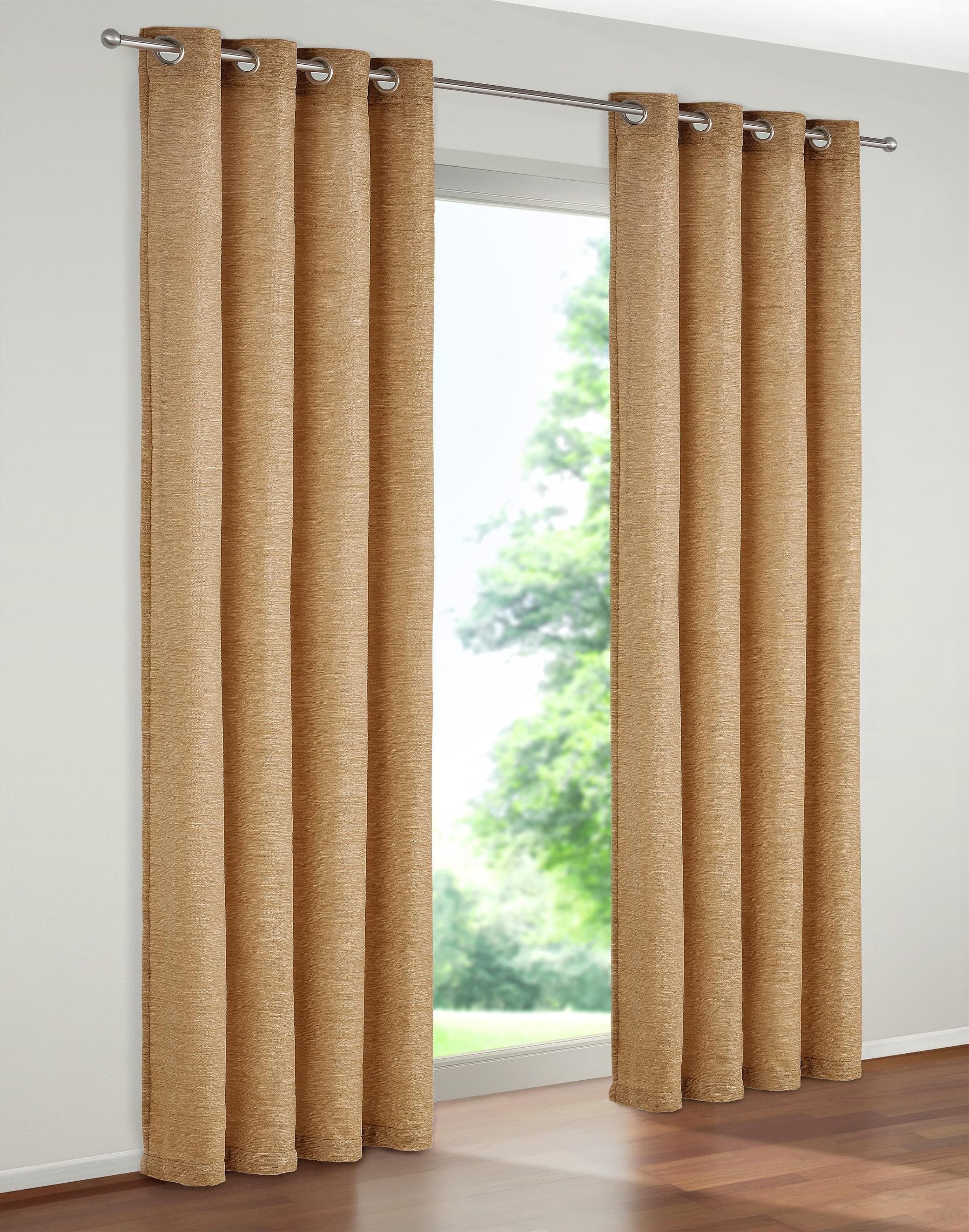 WIRTH Vorhang Trondheim 234 g/m² Ocker 132x255 cm Polyacryl
