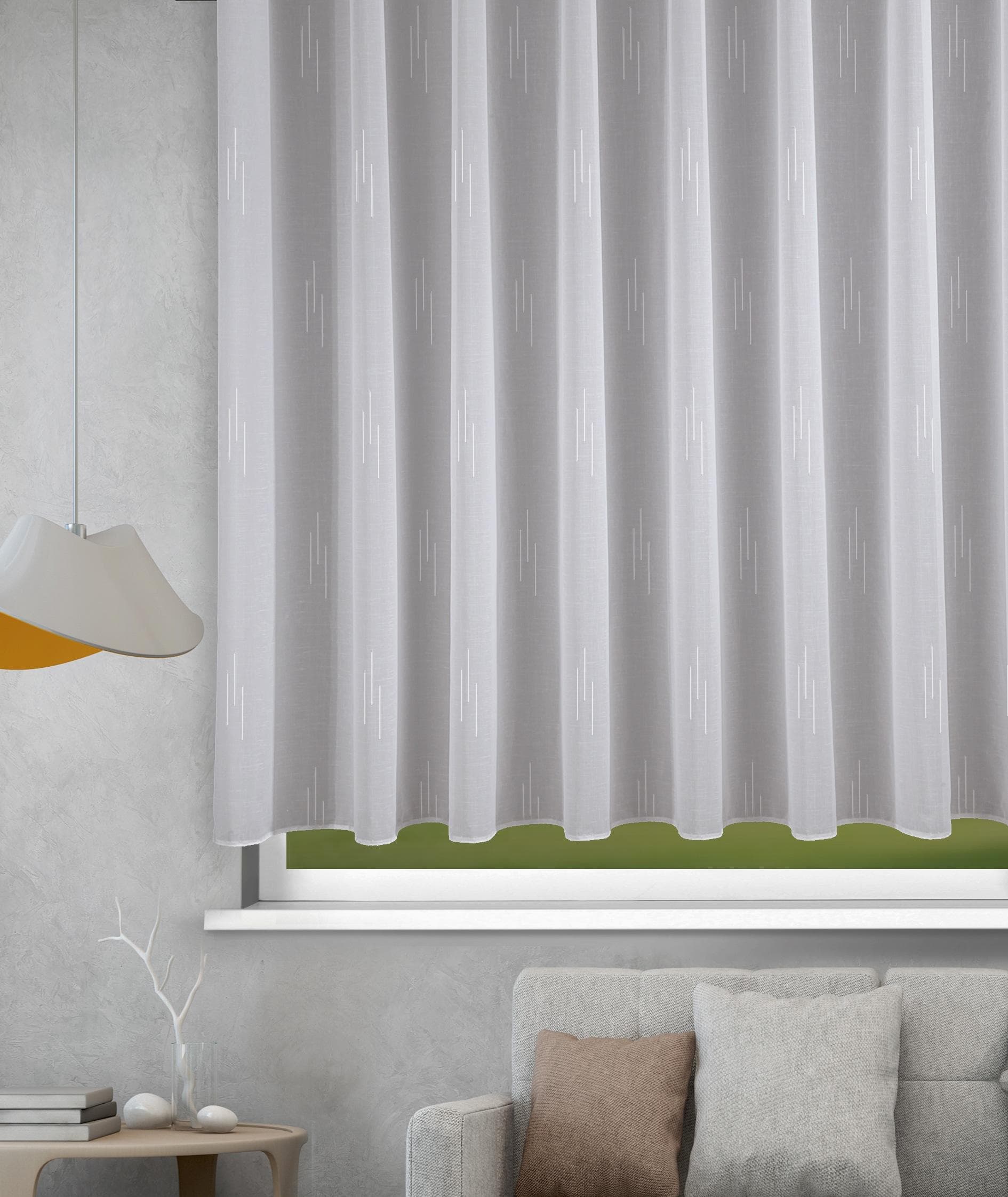 HOMING Gardine Emma Weiß 450x145cm Polyester Schlaufenschal