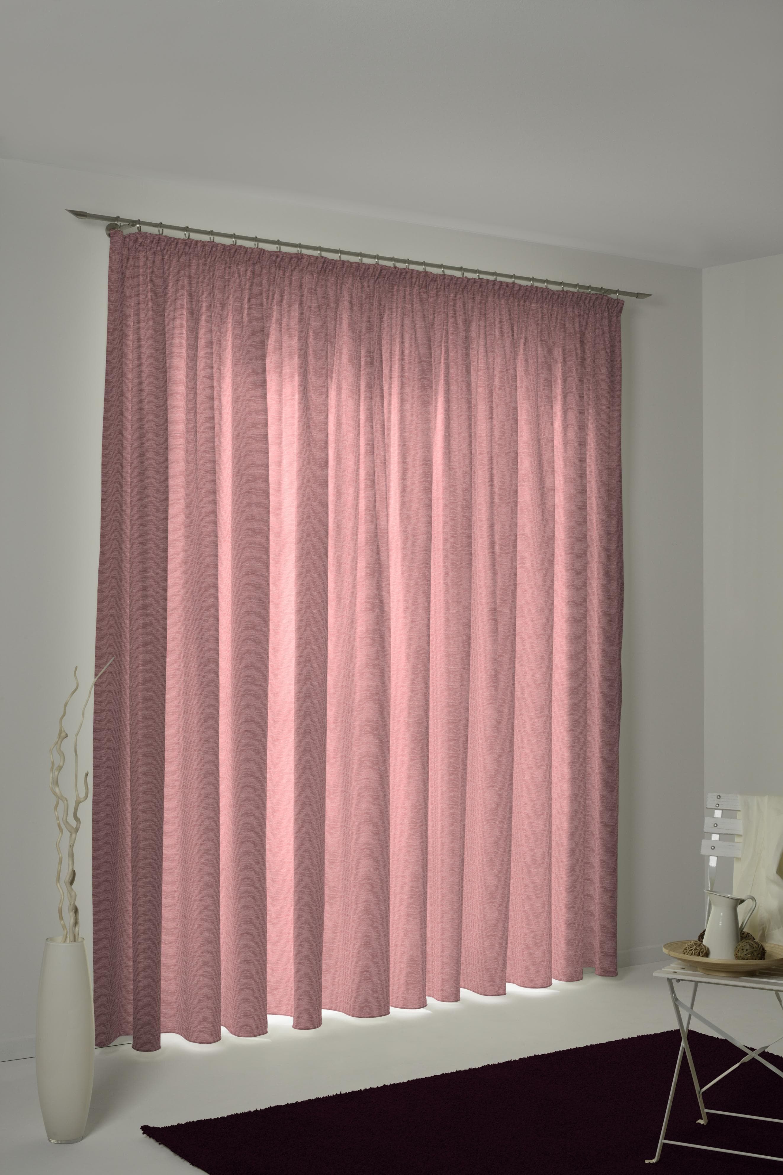 WIRTH Vorhang Trondheim Thermo-Chenille Rosa Blickdicht