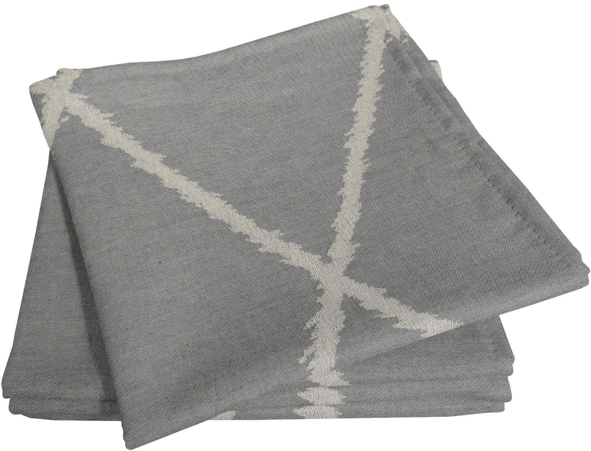Stoffserviette aus Bio-Baumwolle, grau, 30x30 cm, Exotik
