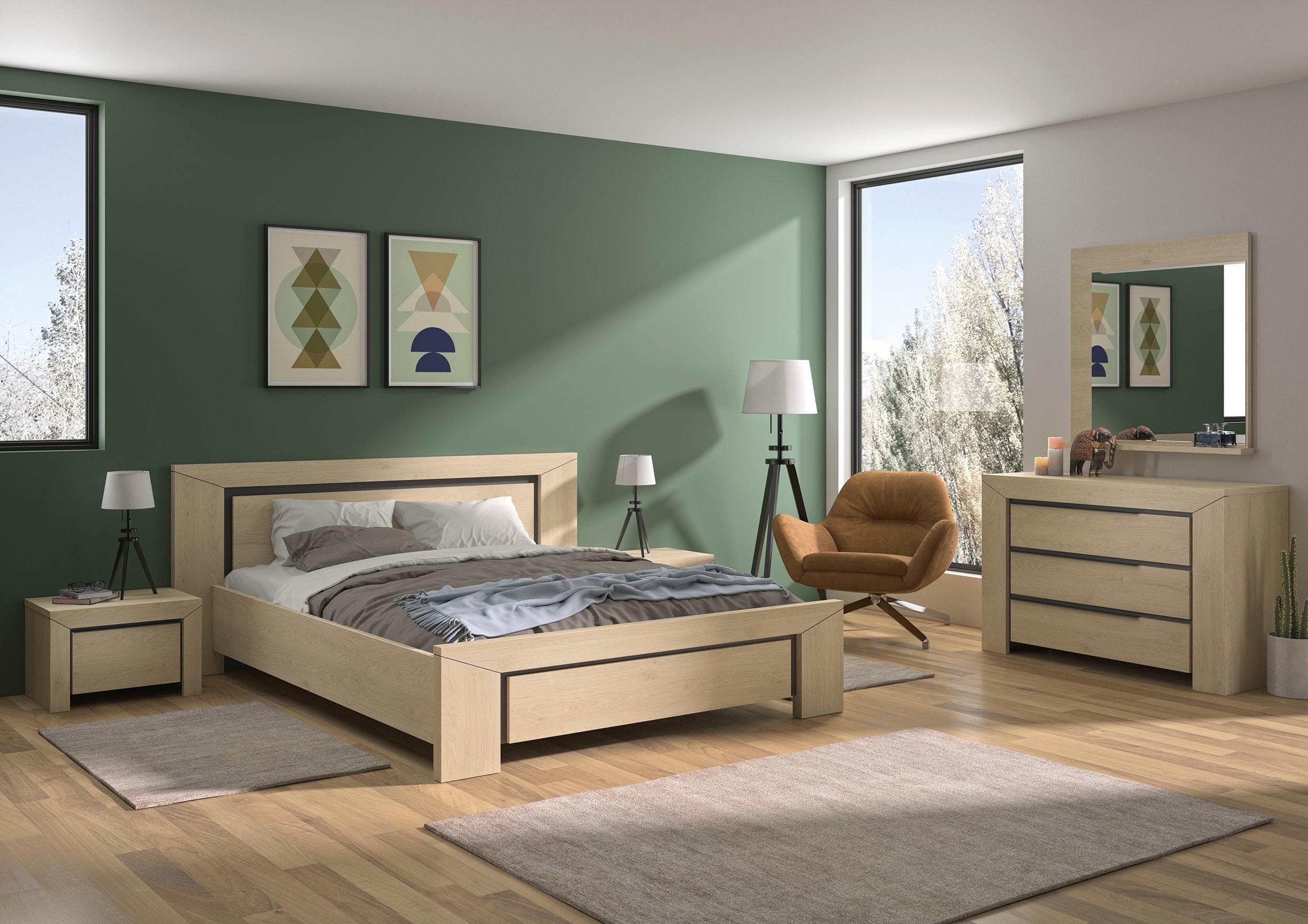Jugendzimmer-Set GAMI Brugge Kastanie Natur Holzwerkstoff