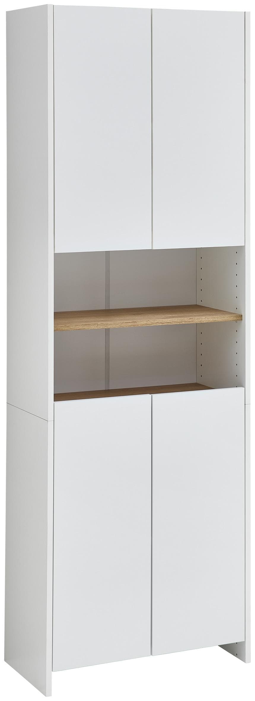 Hochschrank SAPHIR Quickset 100 Badschrank 4 Türen Weiß