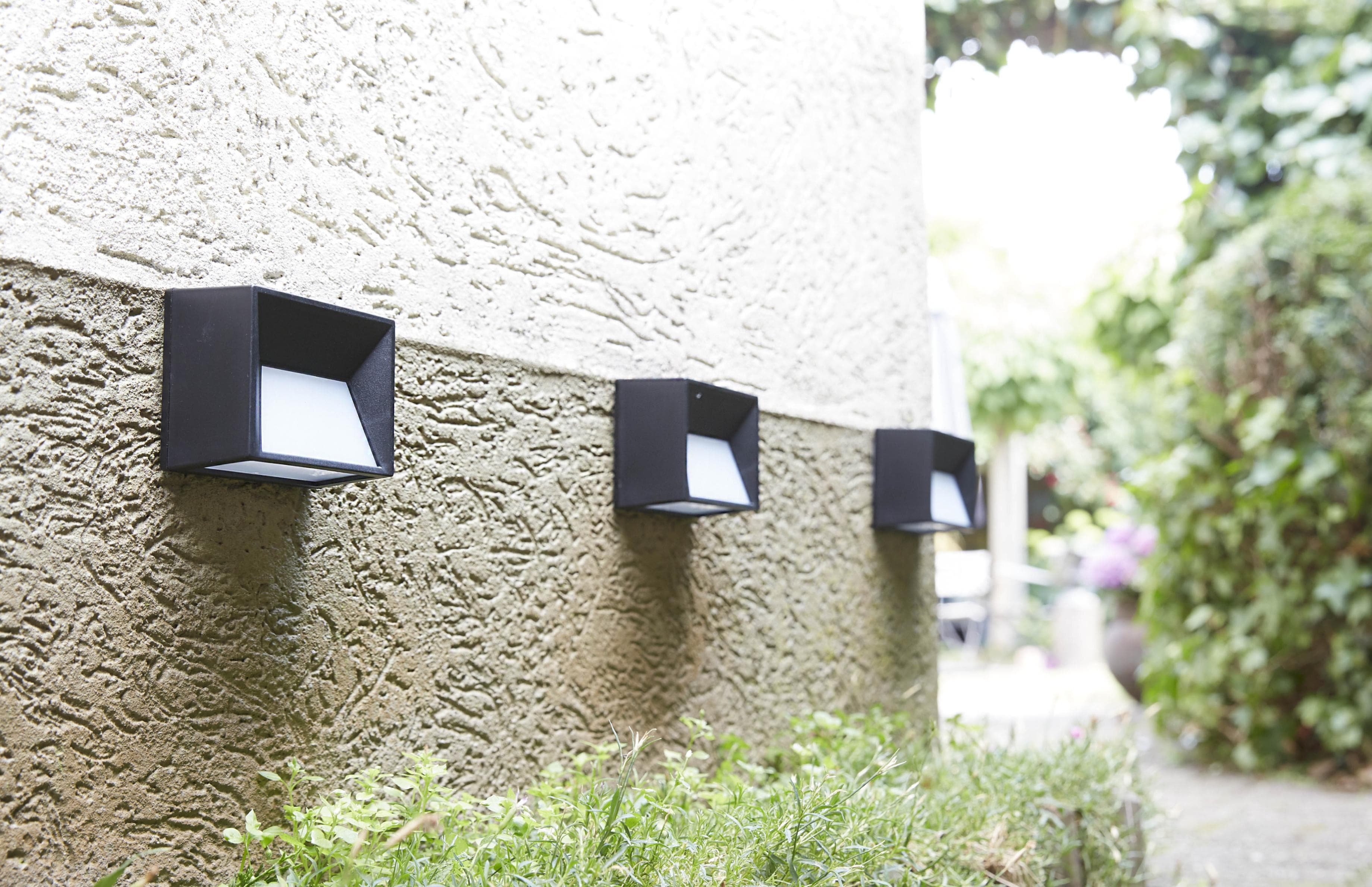 LUXFORM Solar-Intelligente Hybrid-Wandleuchte Maryland Schwarz