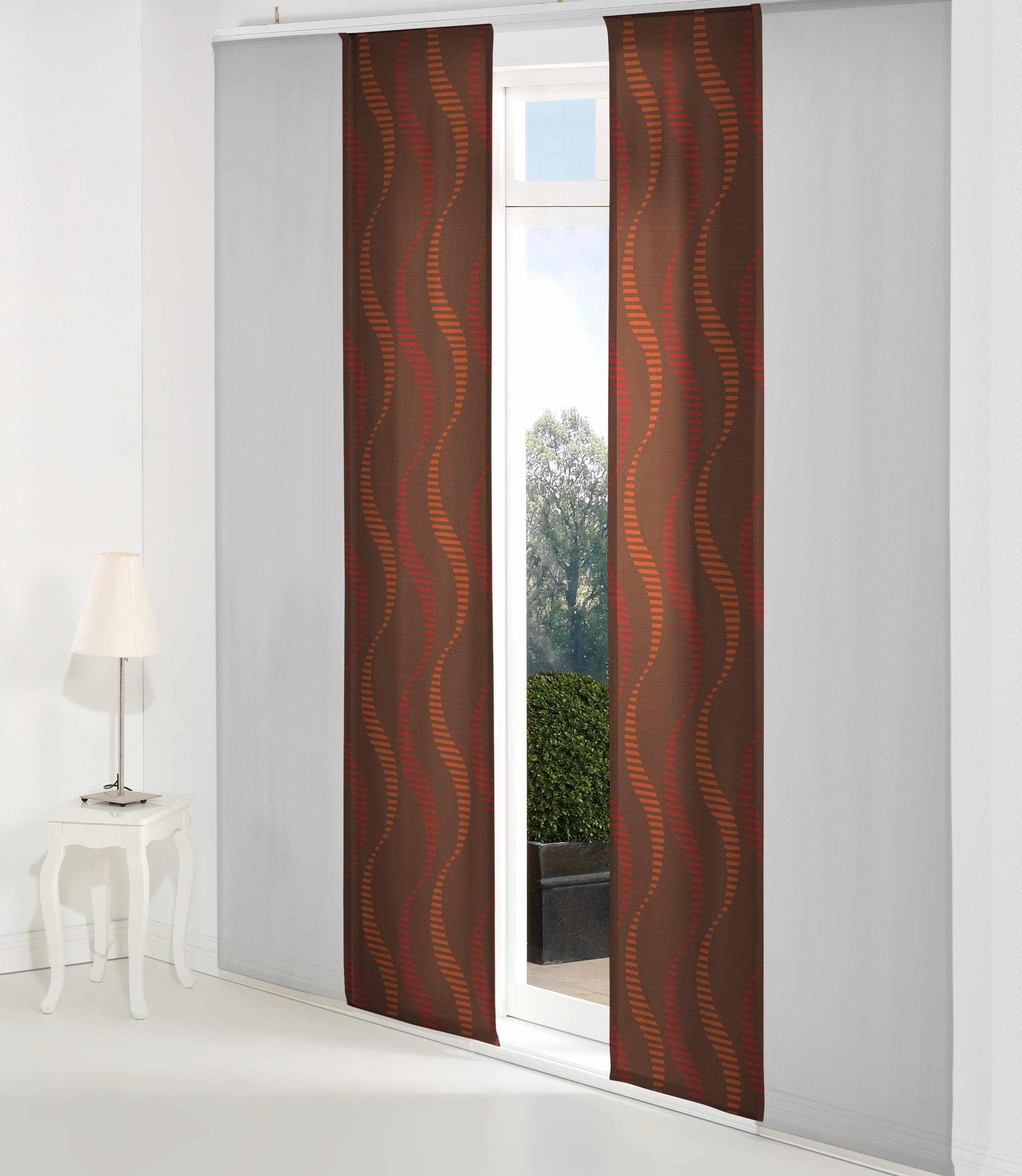 Schiebegardine WIRTH LUPARA Jacquard Rot