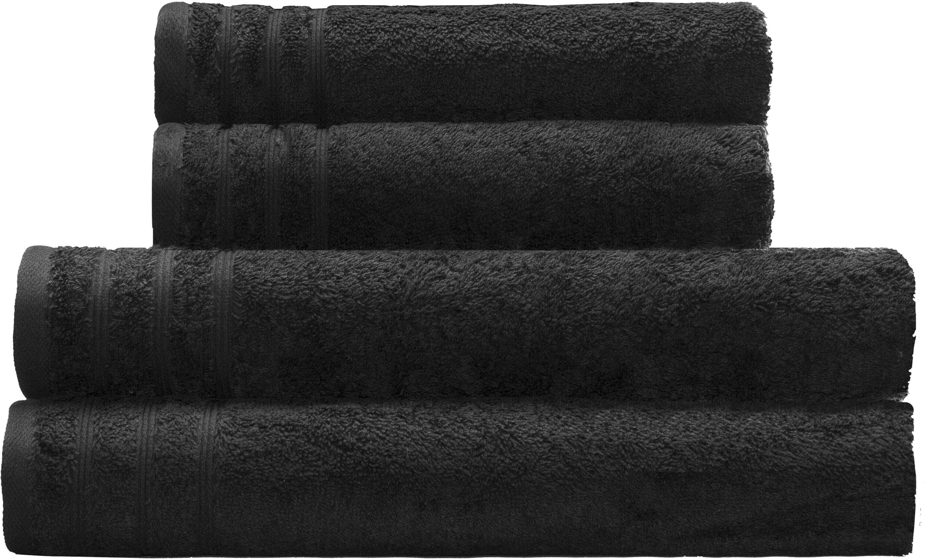 Kleine Wolke Handtuch Set Royal 4-tlg. Schwarz Frottier