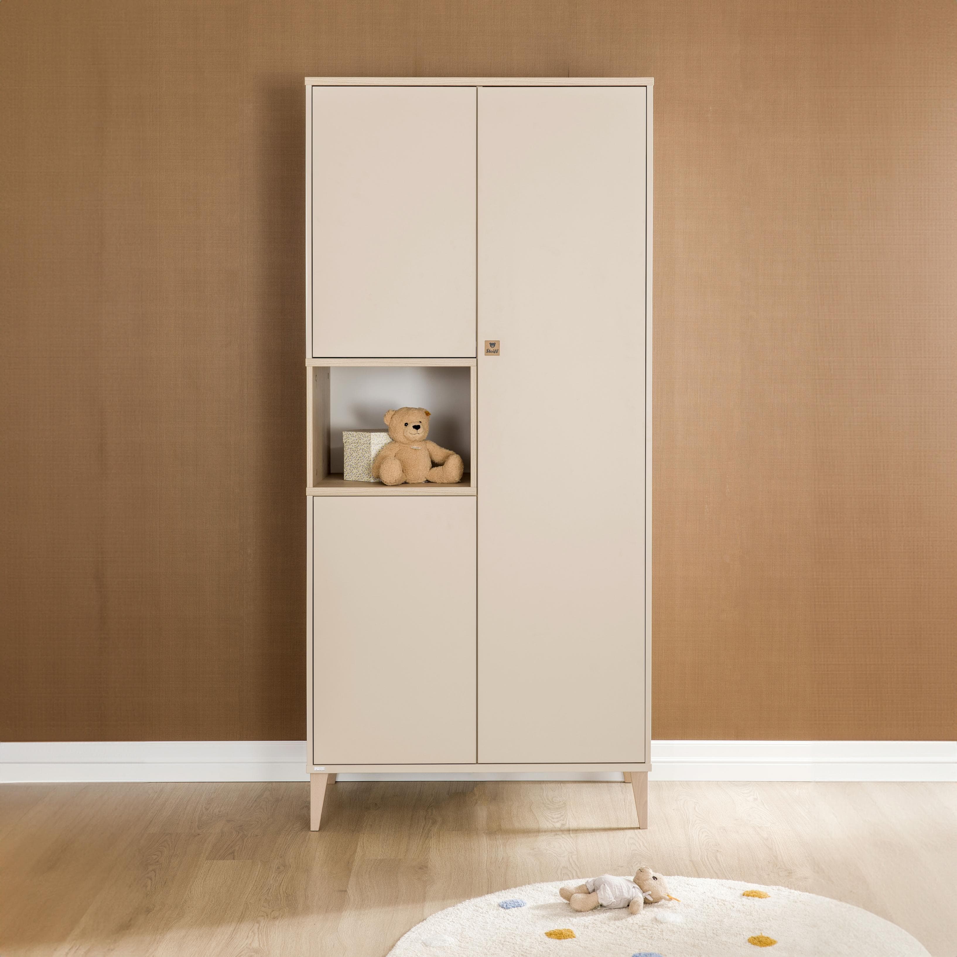 PAIDI Kleiderschrank Mila & Ben Beige 3 Türen Push-to-open