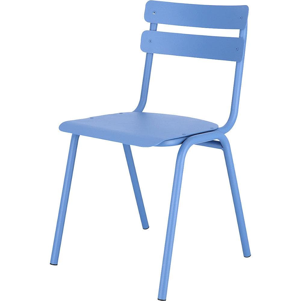 Kaiserkraft Outdoor-Stuhl ONE VE 4 fernblau Aluminium Retro