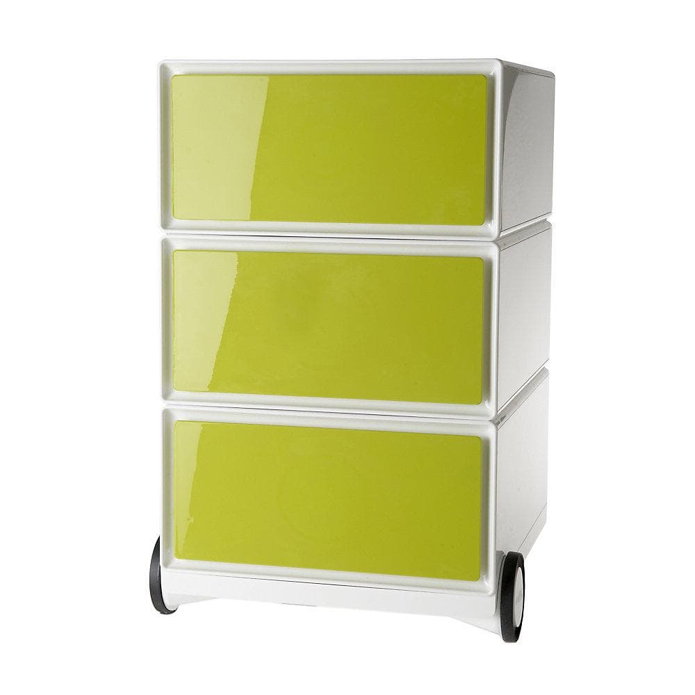 EasyBox Rollcontainer 3 Schubladen weiß/grün