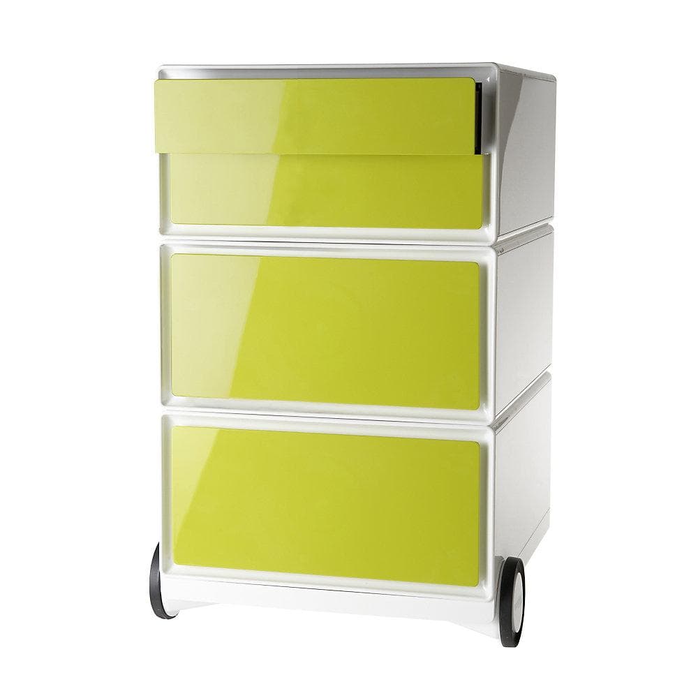 EasyBox Rollcontainer 4 Schubladen Weiß/Grün