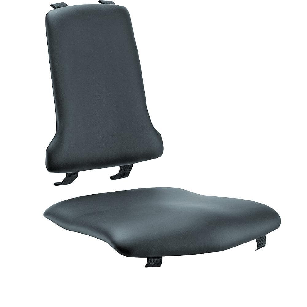 bimos Polster-Set Schwarz Kunstleder für Sitz und Rückenlehne