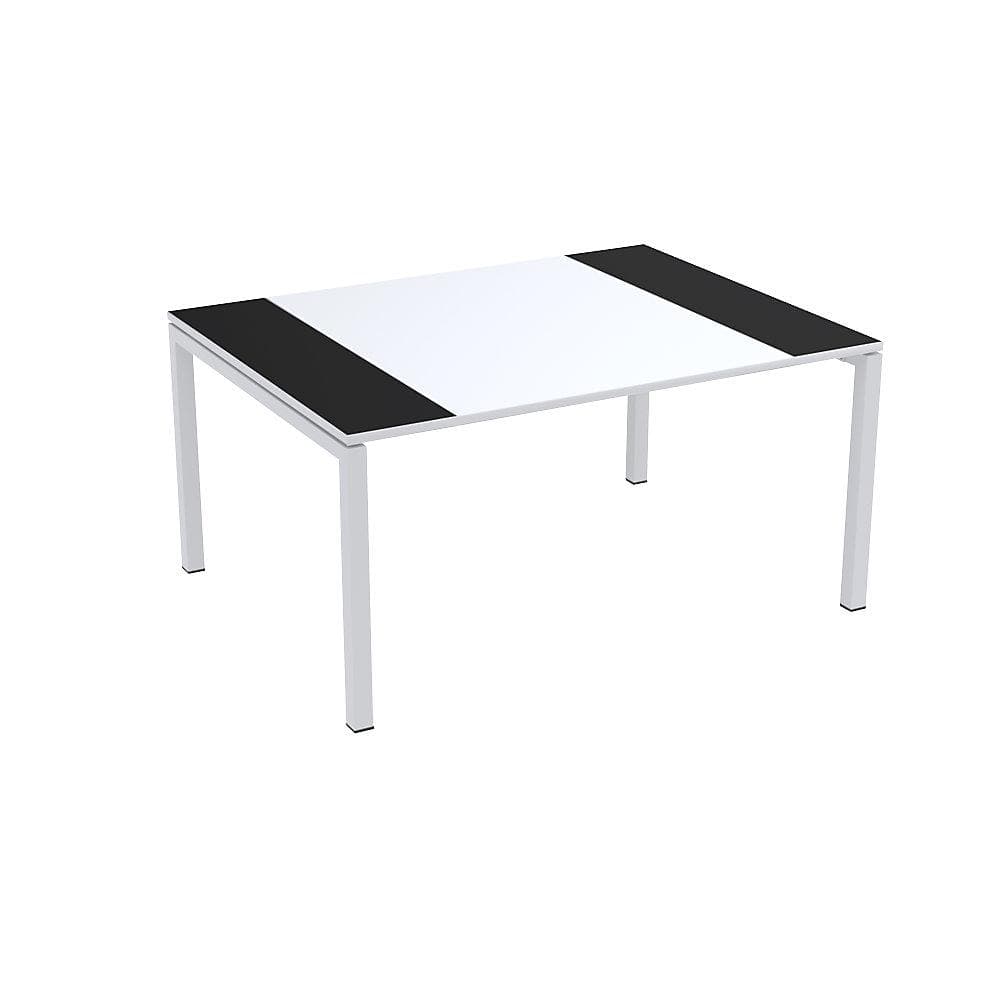 easyDesk Konferenztisch Schwarz/Weiß Modernes Design