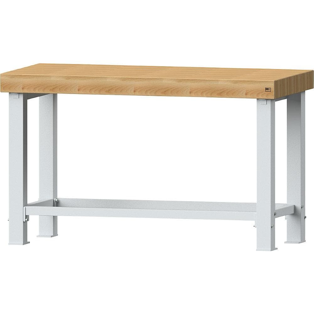 ANKE Schwerlast-Werkbank Grau Buche massiv 1500 mm