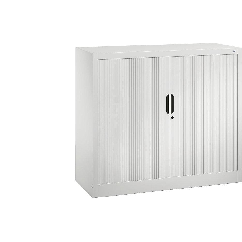 C+P Rollladenschrank Weiß mit Jalousie und Schloss