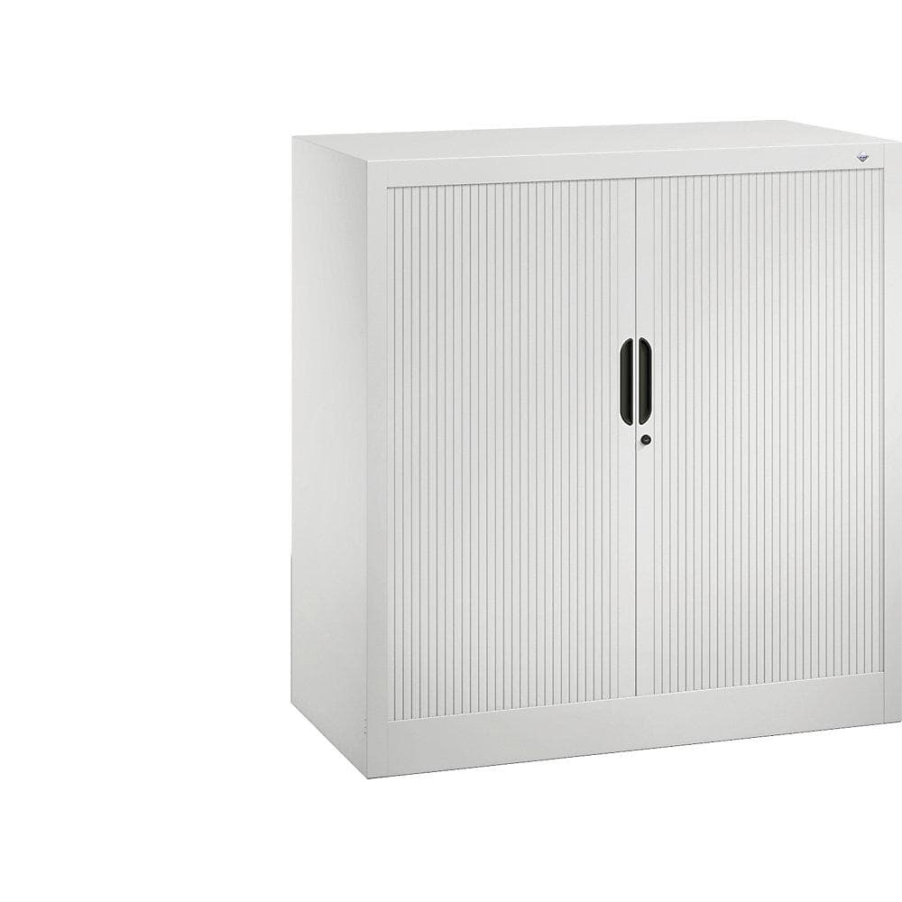 C+P Rollladenschrank mit Horizontal-Jalousie, 1030x1000x420mm, 2 Böden, Weiß