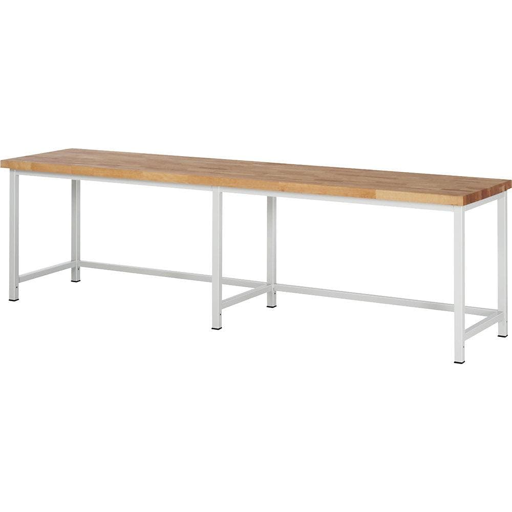 eurokraft pro Werkbank Serie 8000 Stahl Buche Grau/Blau