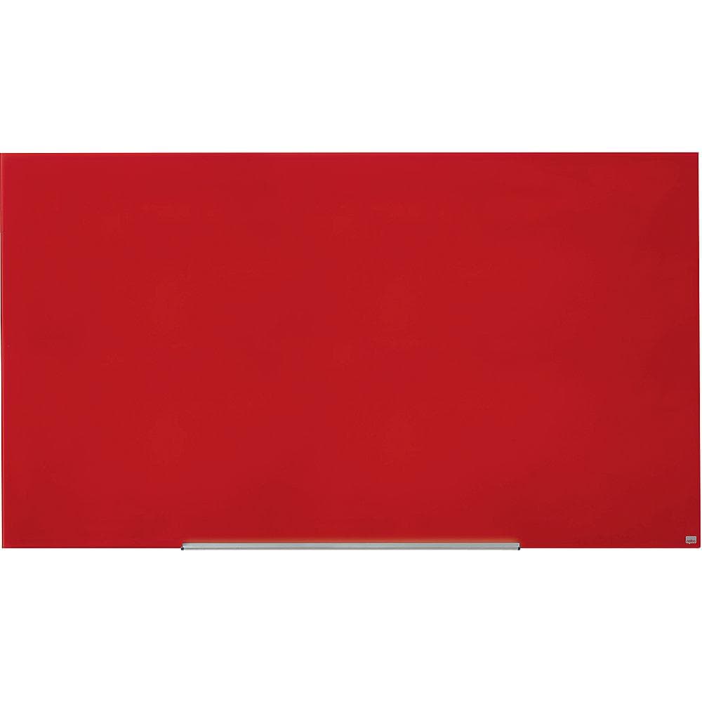 nobo Glas-Whiteboard WIDESCREEN rahmenlos rot