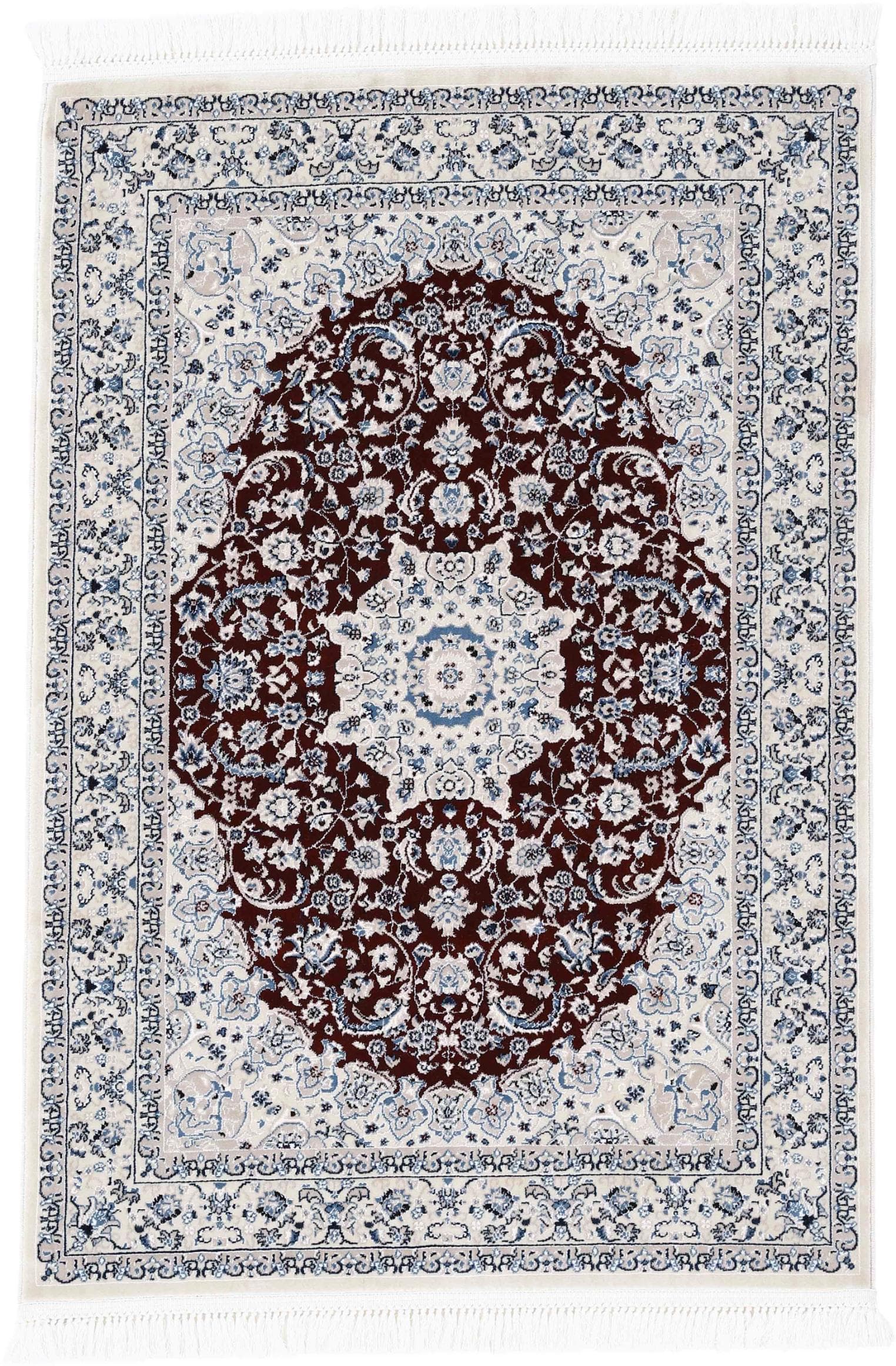 CARPETFINE Nain Diane Teppich Rot Vintage Orient Look Kurzflor
