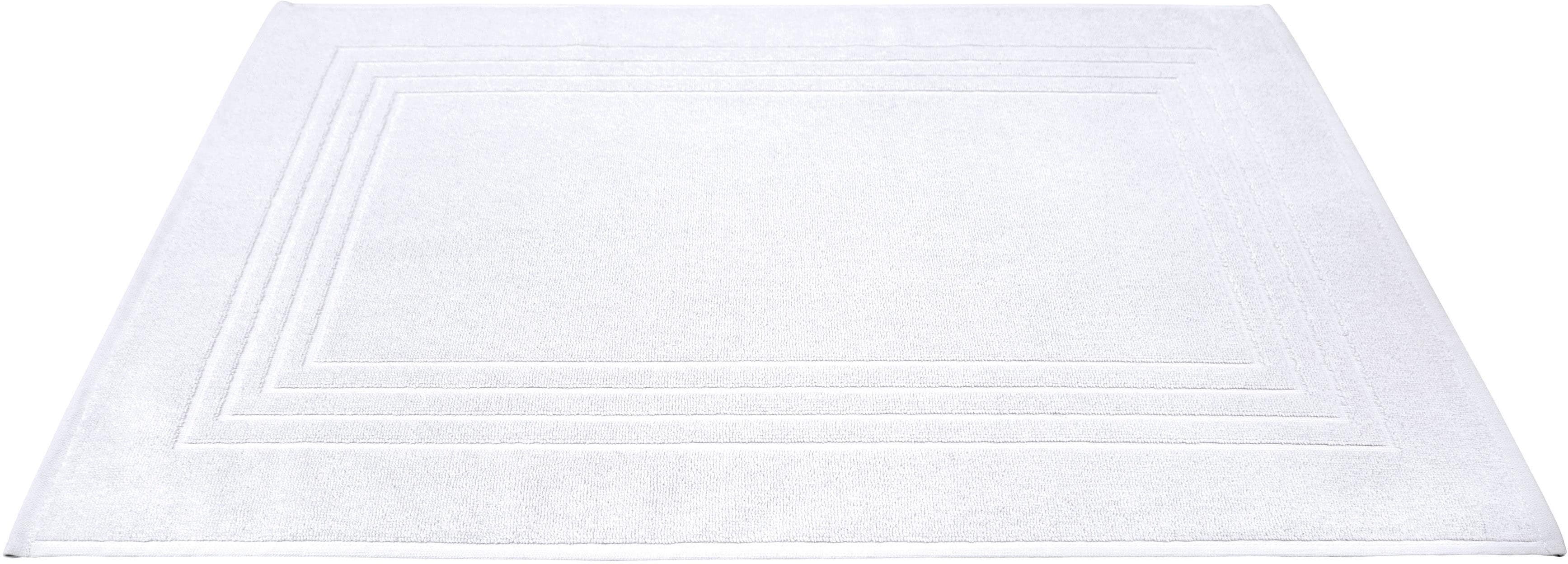 DYCKHOFF Badematte Siena 2er Set Weiß Baumwolle 50x75cm