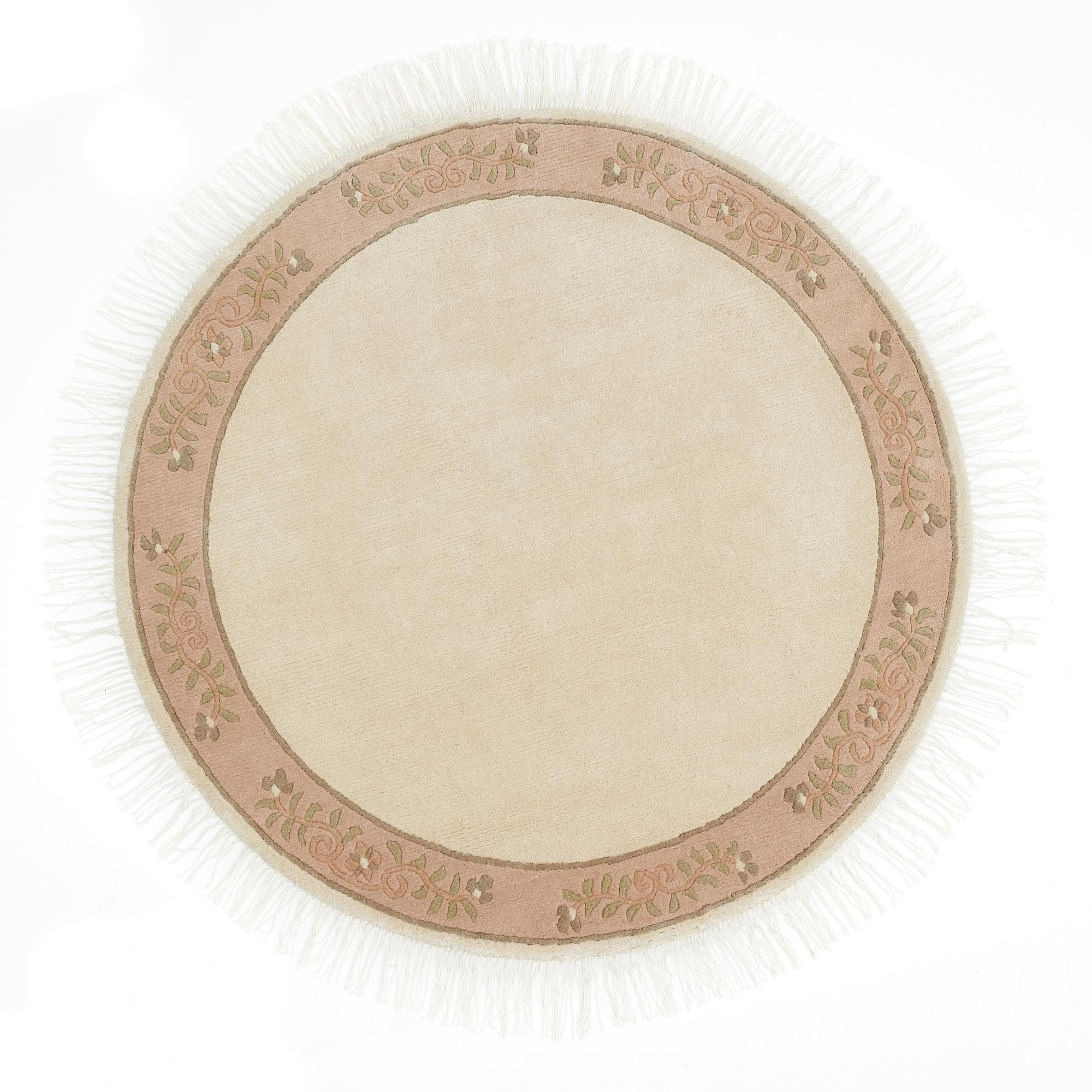LUXOR LIVING Wollteppich Giza Handgeknüpft Creme Rund