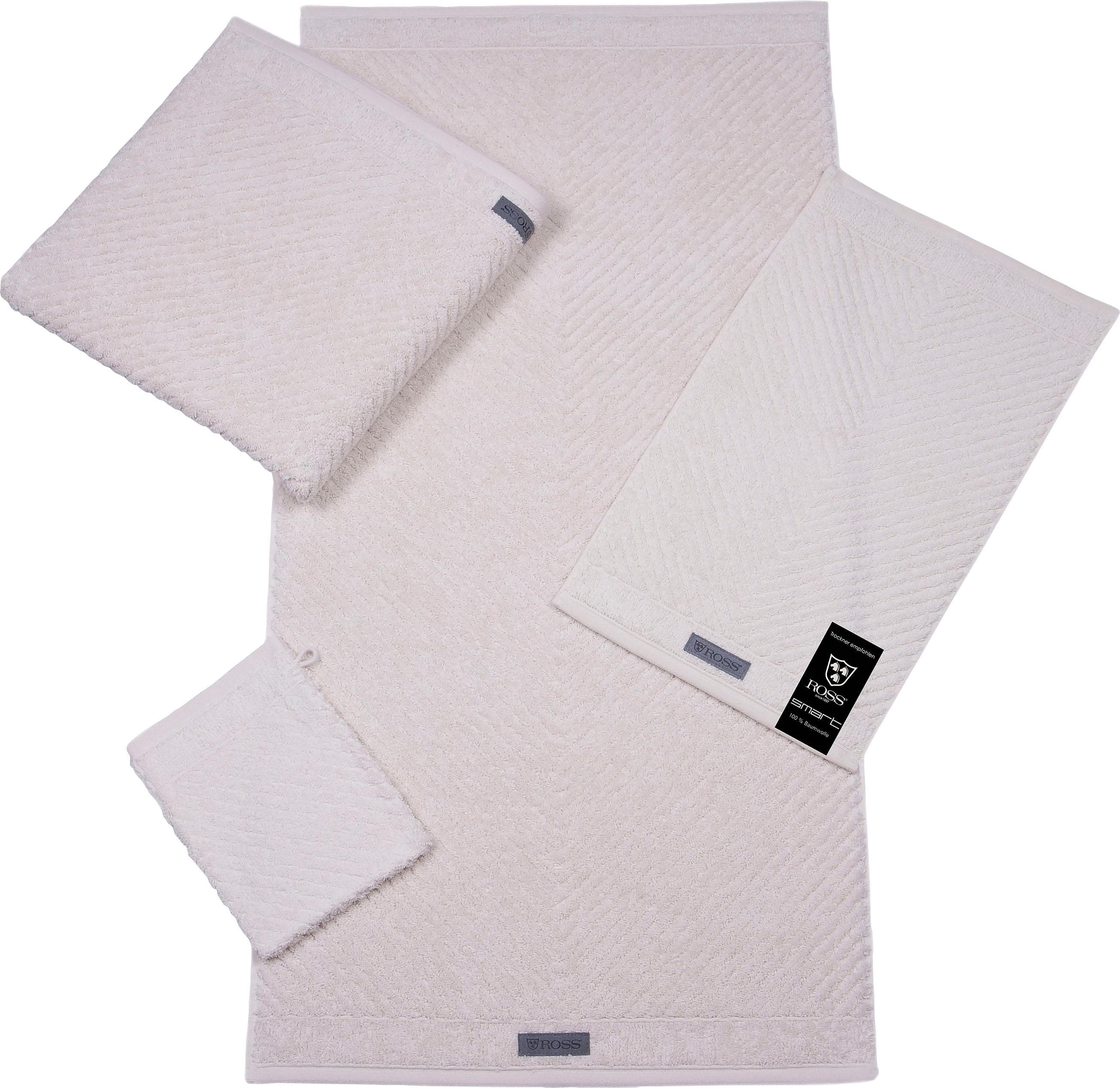 ROSS Smart Waschhandschuh Beige Frottier 100% Baumwolle