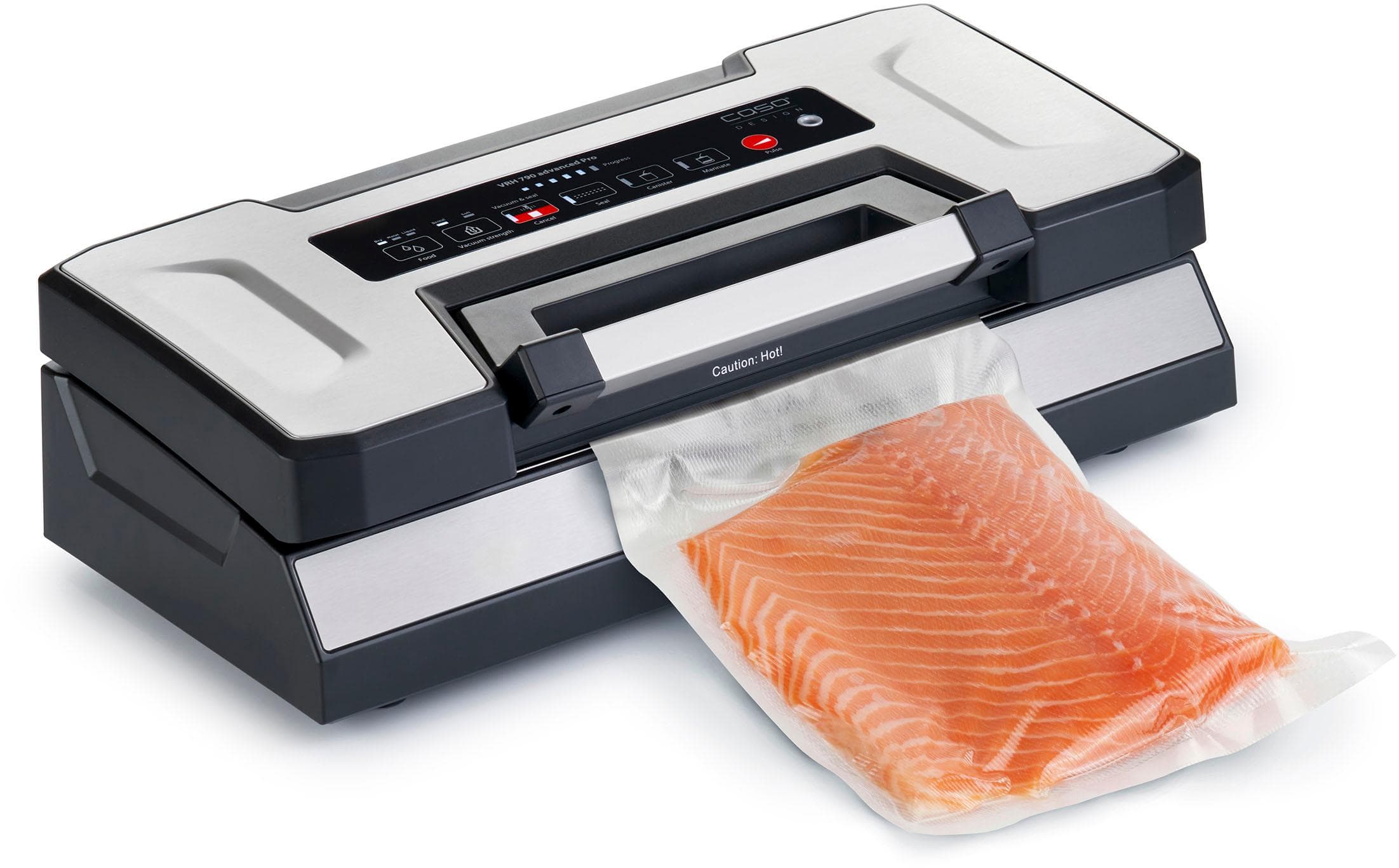 CASO Vakuumierer 1528 CASO VRH 790 advanced Pro Schwarz Edelstahl