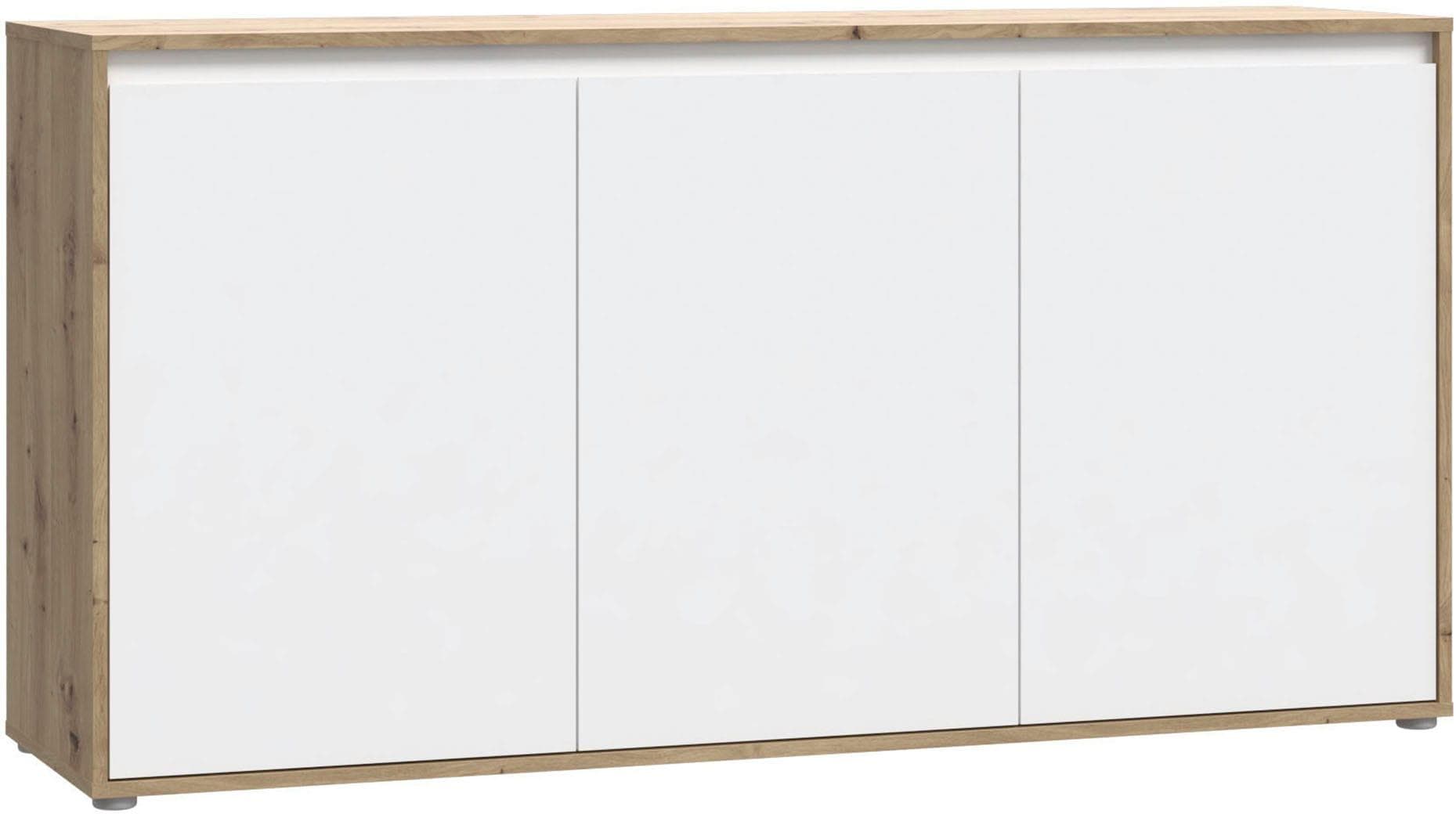 FORTE Sideboard Kommode groß 152 cm Artisan Eiche Weiß