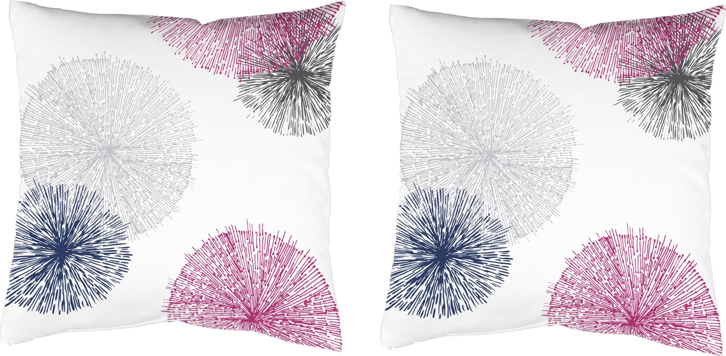 Dekokissen HOME WOHNIDEEN "SCOPPIO" Gr. 2, Lila, Polyester