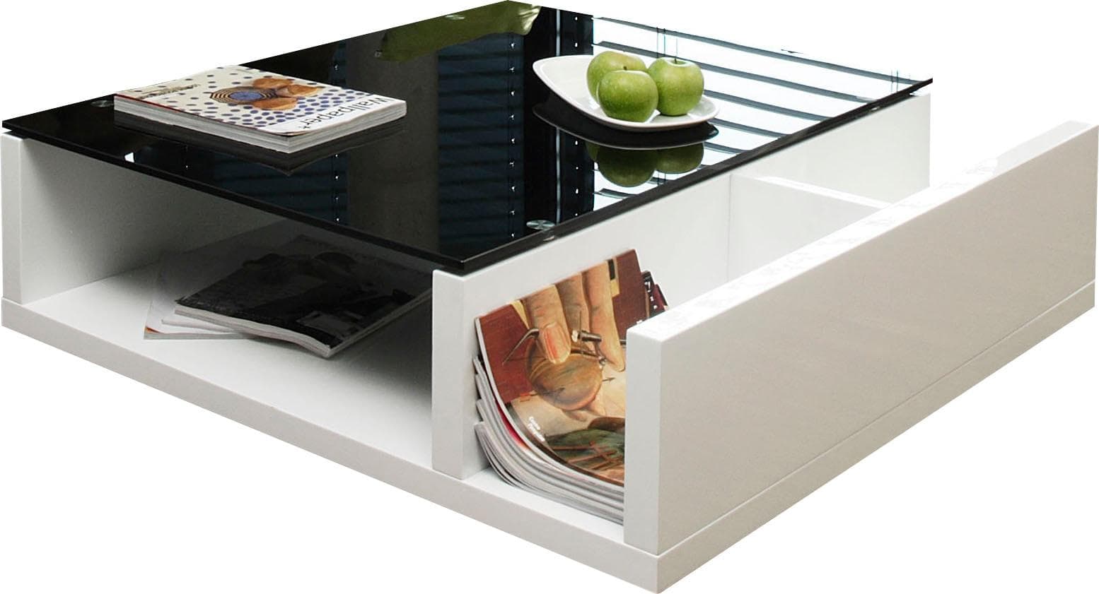 Couchtisch SALESFEVER Eleganter Wohnzimmertisch Schwarz-Weiß