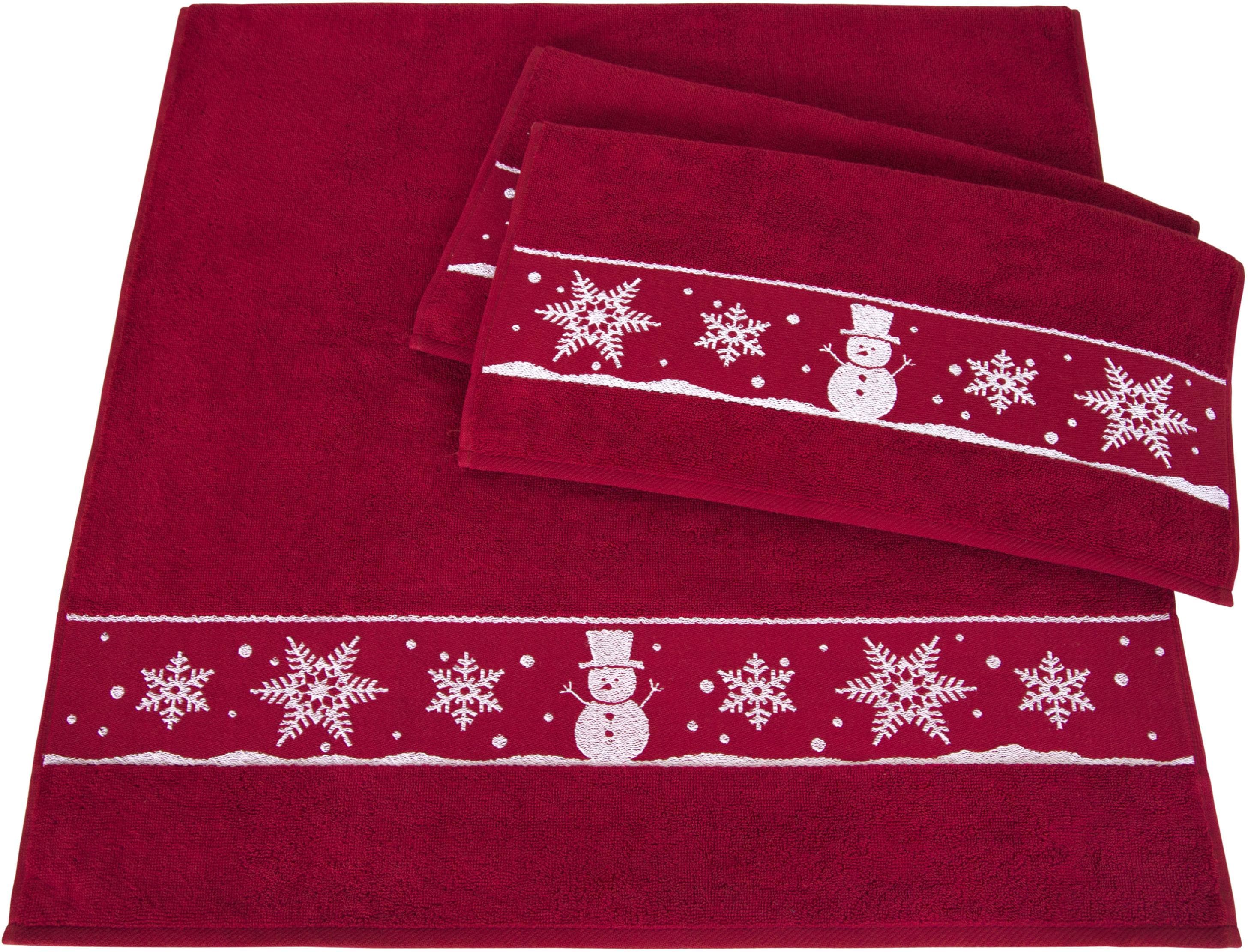 Handtuch Set aus Baumwolle in Winter-Design