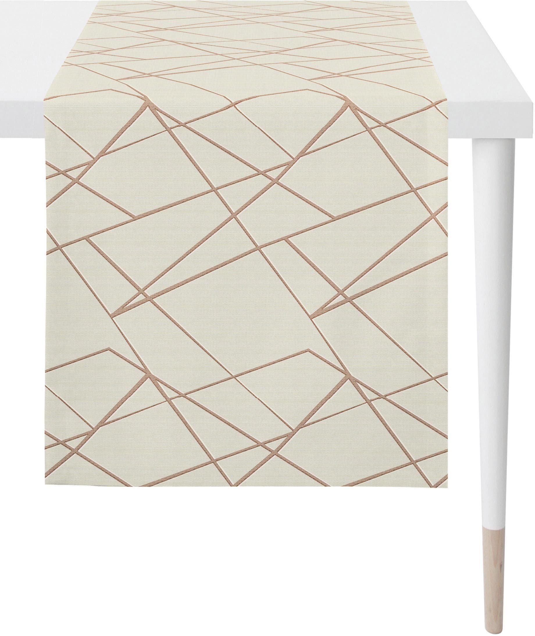 APELT Tischläufer Vio Jacquard Beige Modern